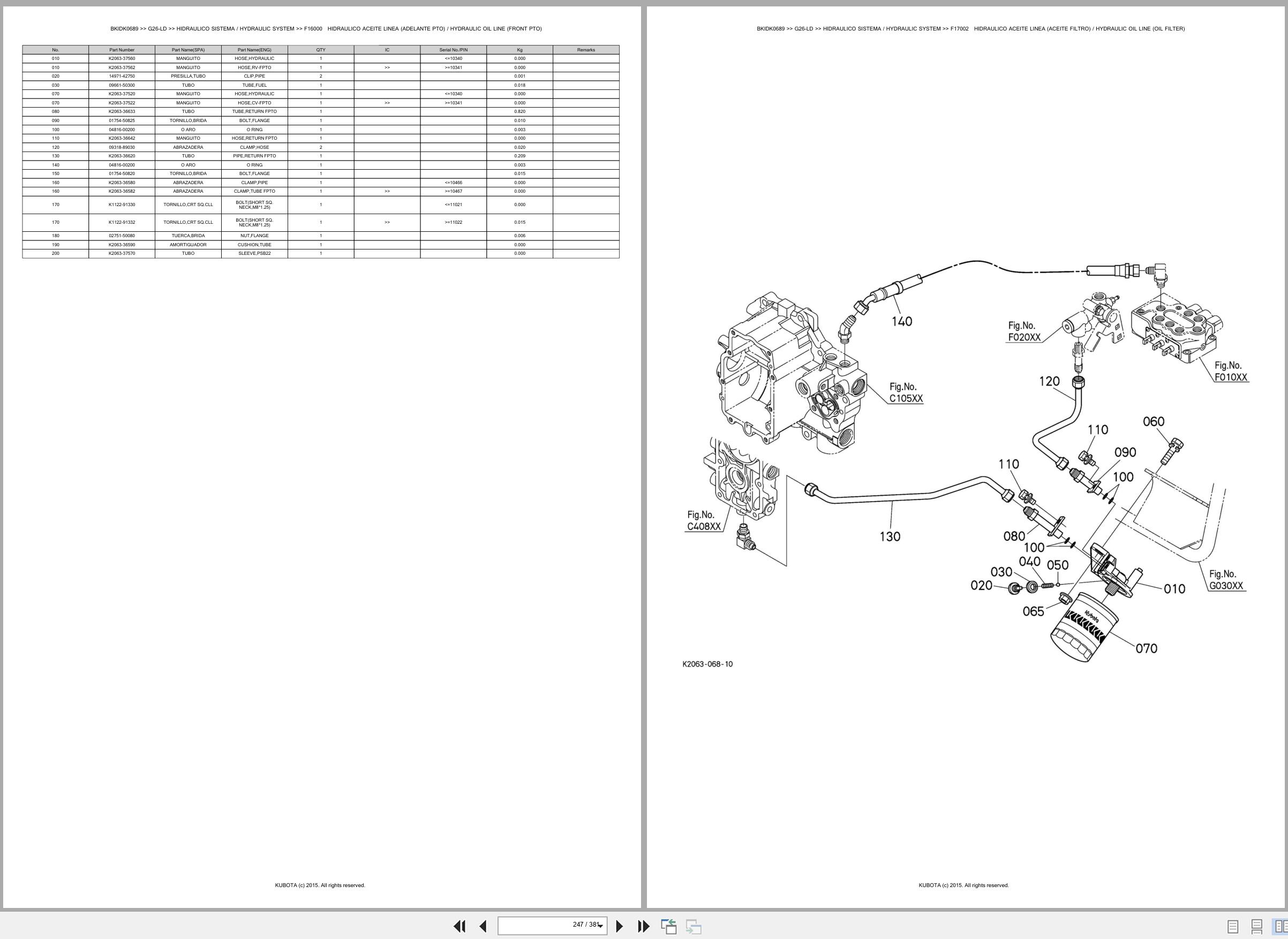 Kubota Lawn Mower G26 LD Spare Parts Catalog EN ES (3)