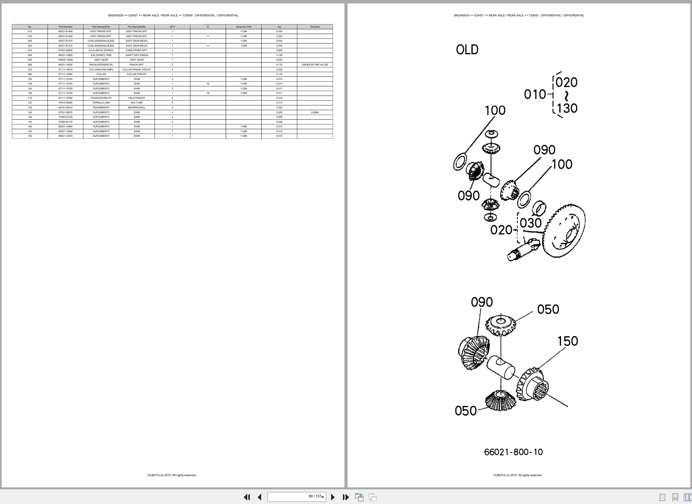 Kubota Lawn Mower G3HST Spare Parts Catalog EN ES (3)
