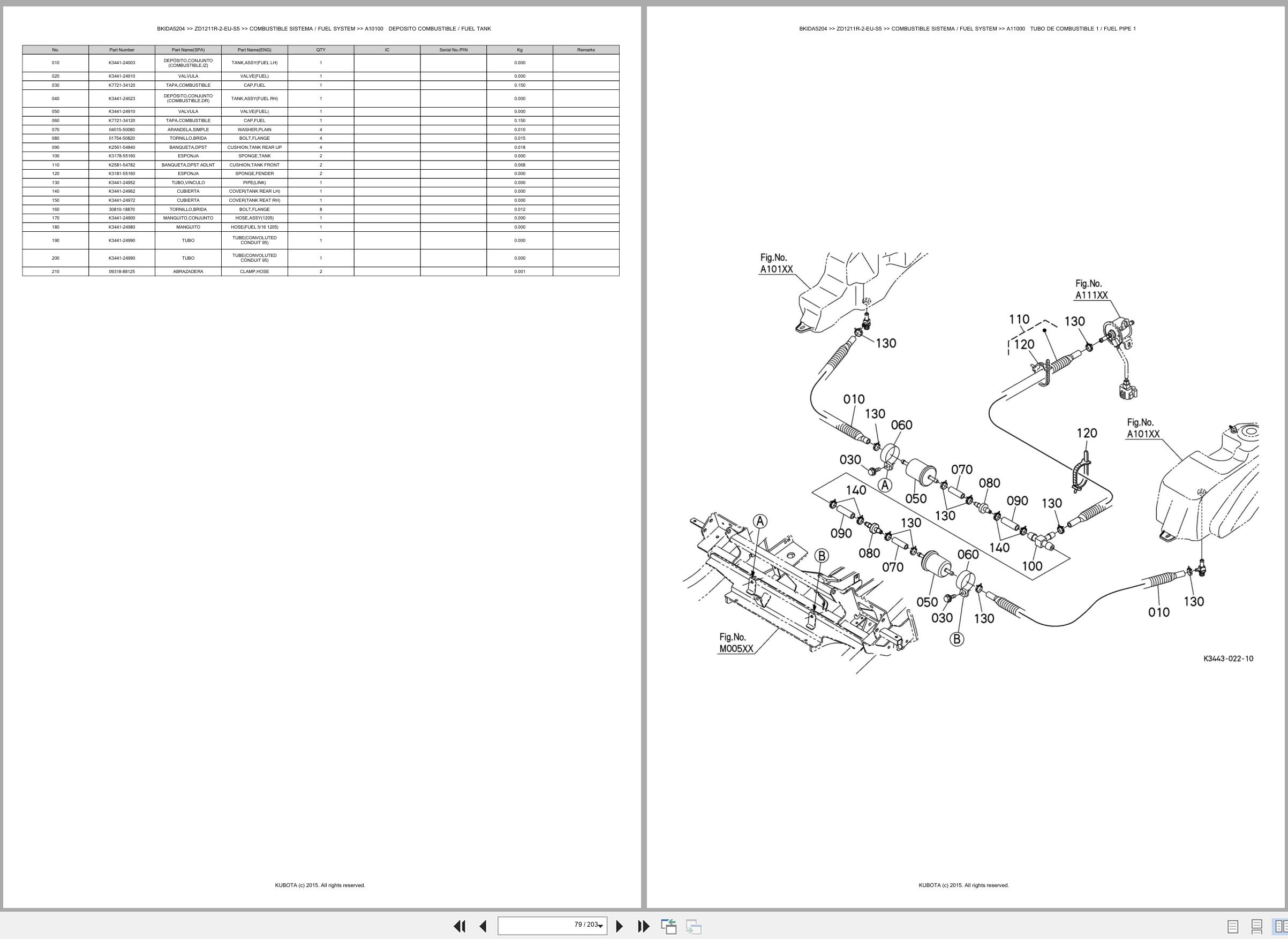 Kubota Lawn Mower ZD1211R 2 EU S5 Spare Parts Catalog EN ES (2)