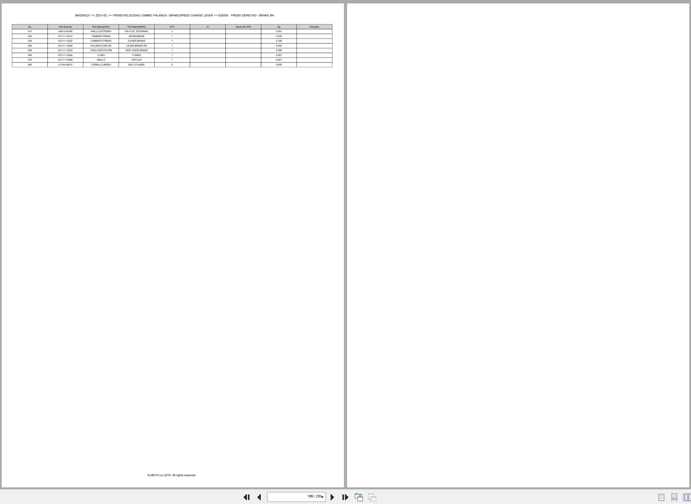 Kubota Lawn Mower ZD21 EC Spare Parts Catalog EN ES (3)