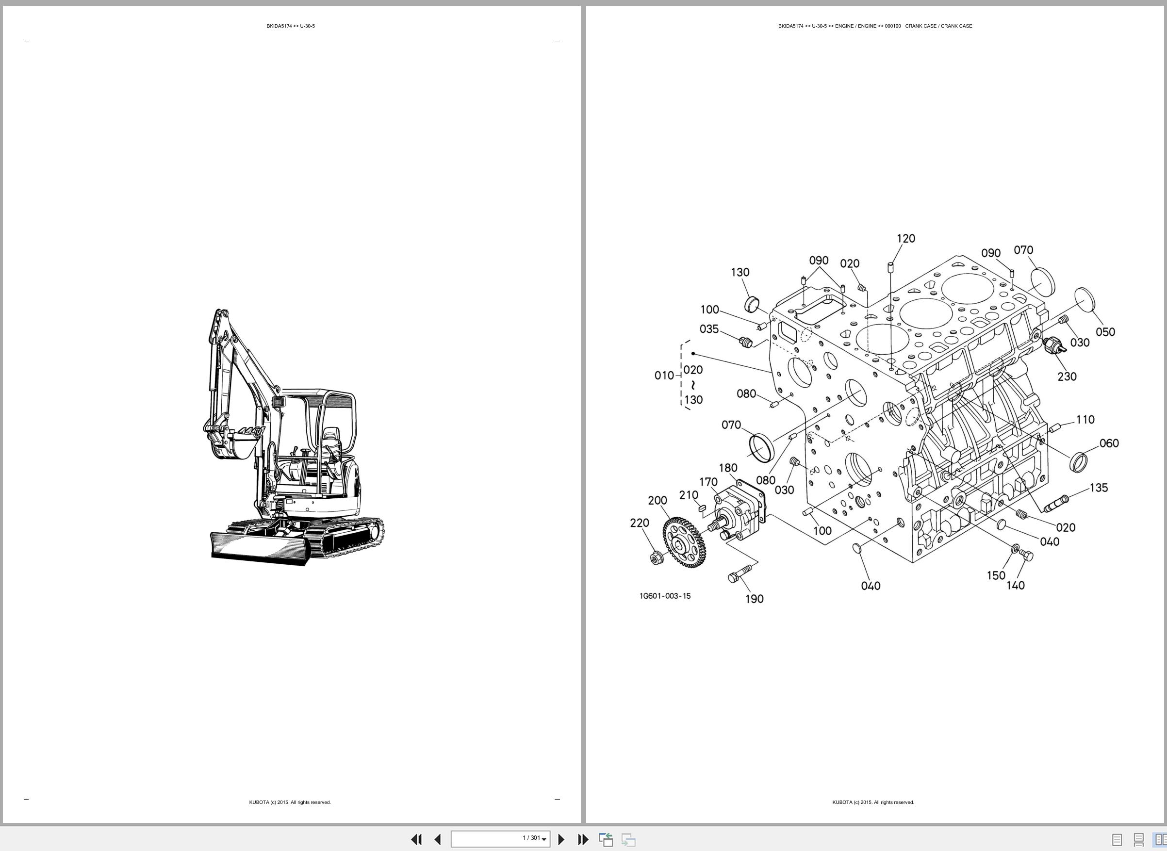 Kubota Mini Excavator U 30 5 Spare Parts Catalog EN ES (1)