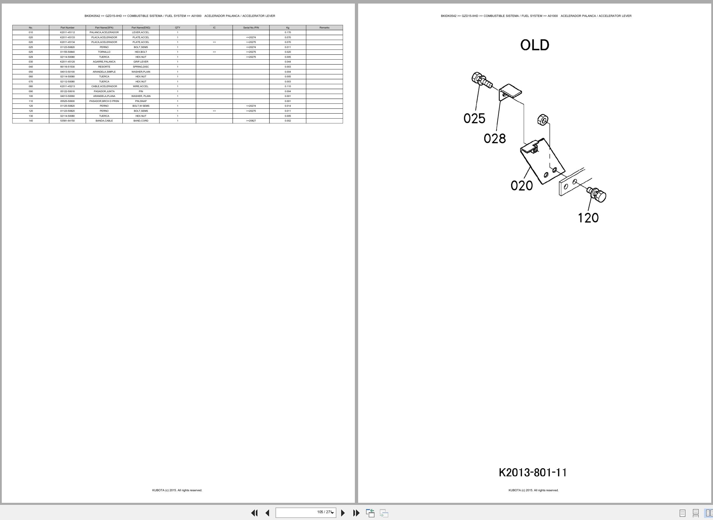 Kubota Ride On Mower GZD15 IIHD Spare Parts Catalog EN ES (2)