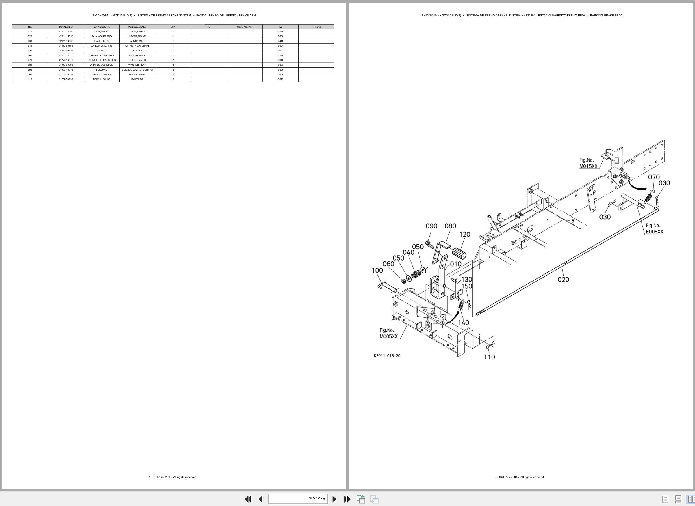 Kubota Ride On Mower GZD15 IILD(F) Spare Parts Catalog EN ES (3)