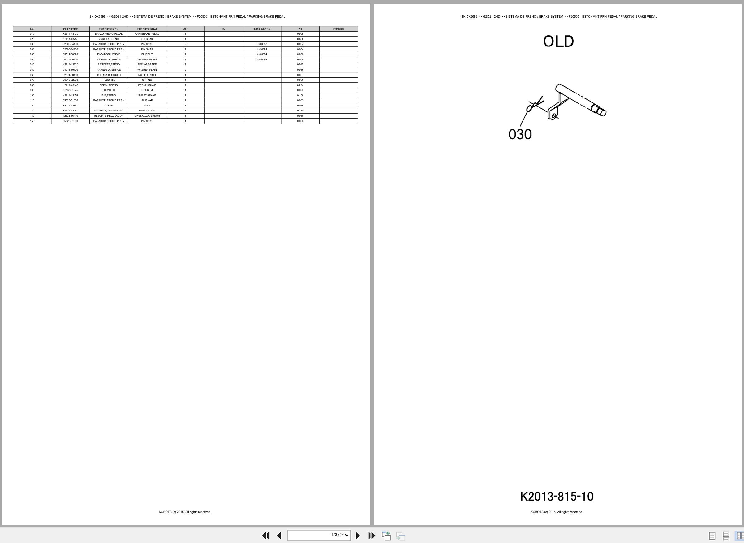 Kubota Ride On Mower GZD21 2HD Spare Parts Catalog EN ES (3)