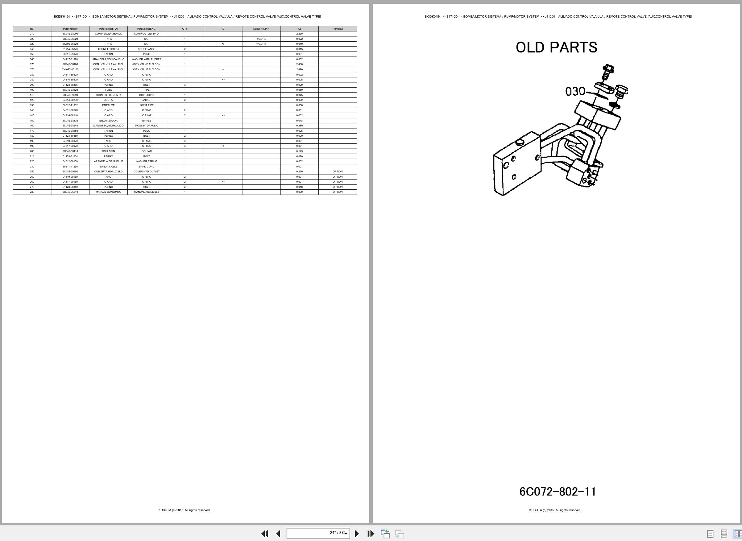 Kubota Tractor B1710D Spare Parts Catalog EN ES (3)
