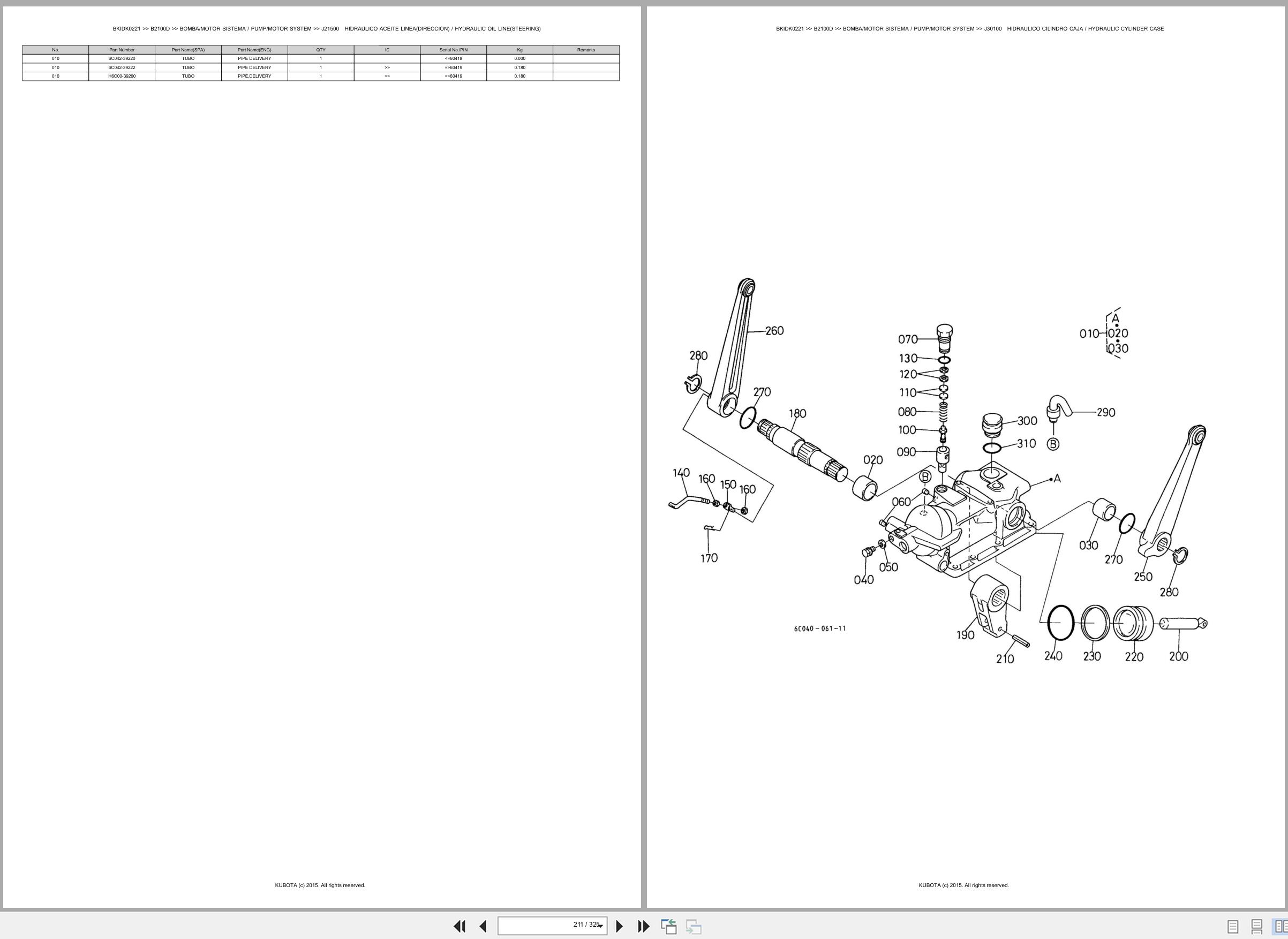 Kubota Tractor B2100D Spare Parts Catalog EN ES (3)