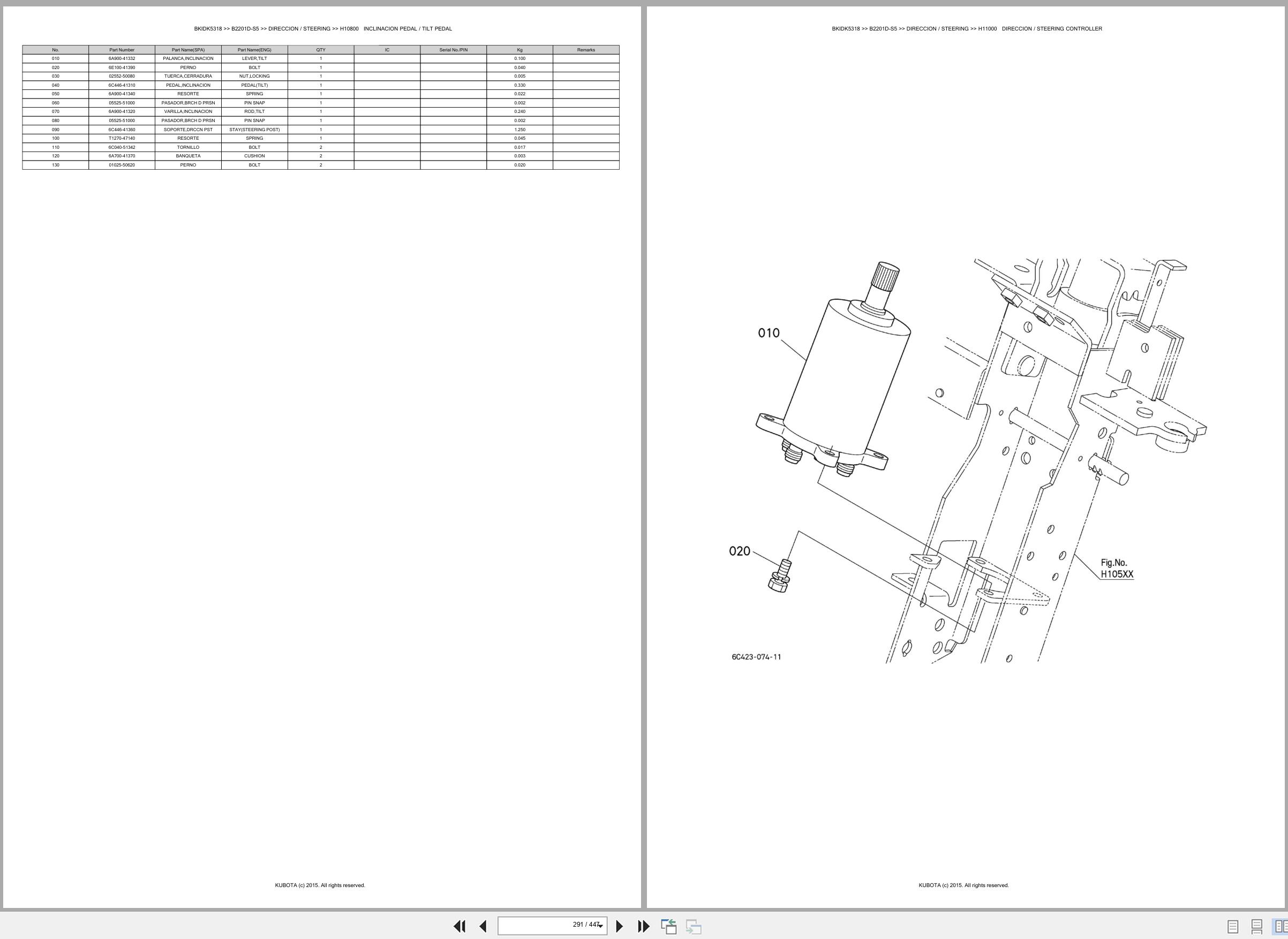 Kubota Tractor B2201D S5 Spare Parts Catalog EN ES (3)
