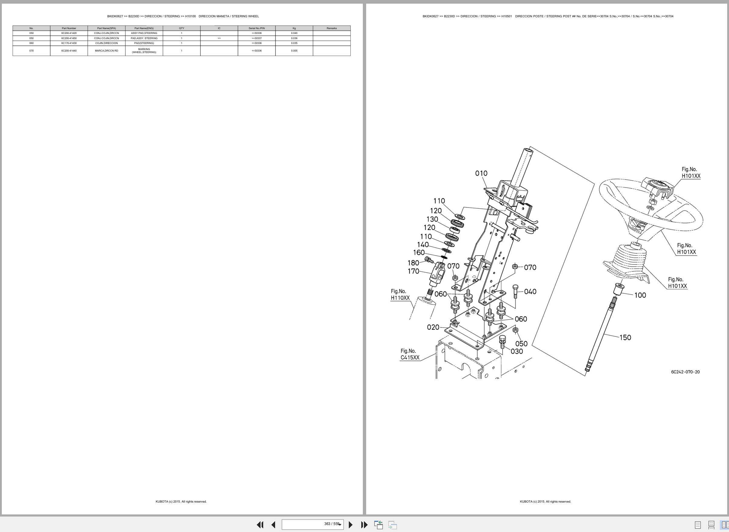 Kubota Tractor B2230D Spare Parts Catalog EN ES (3)