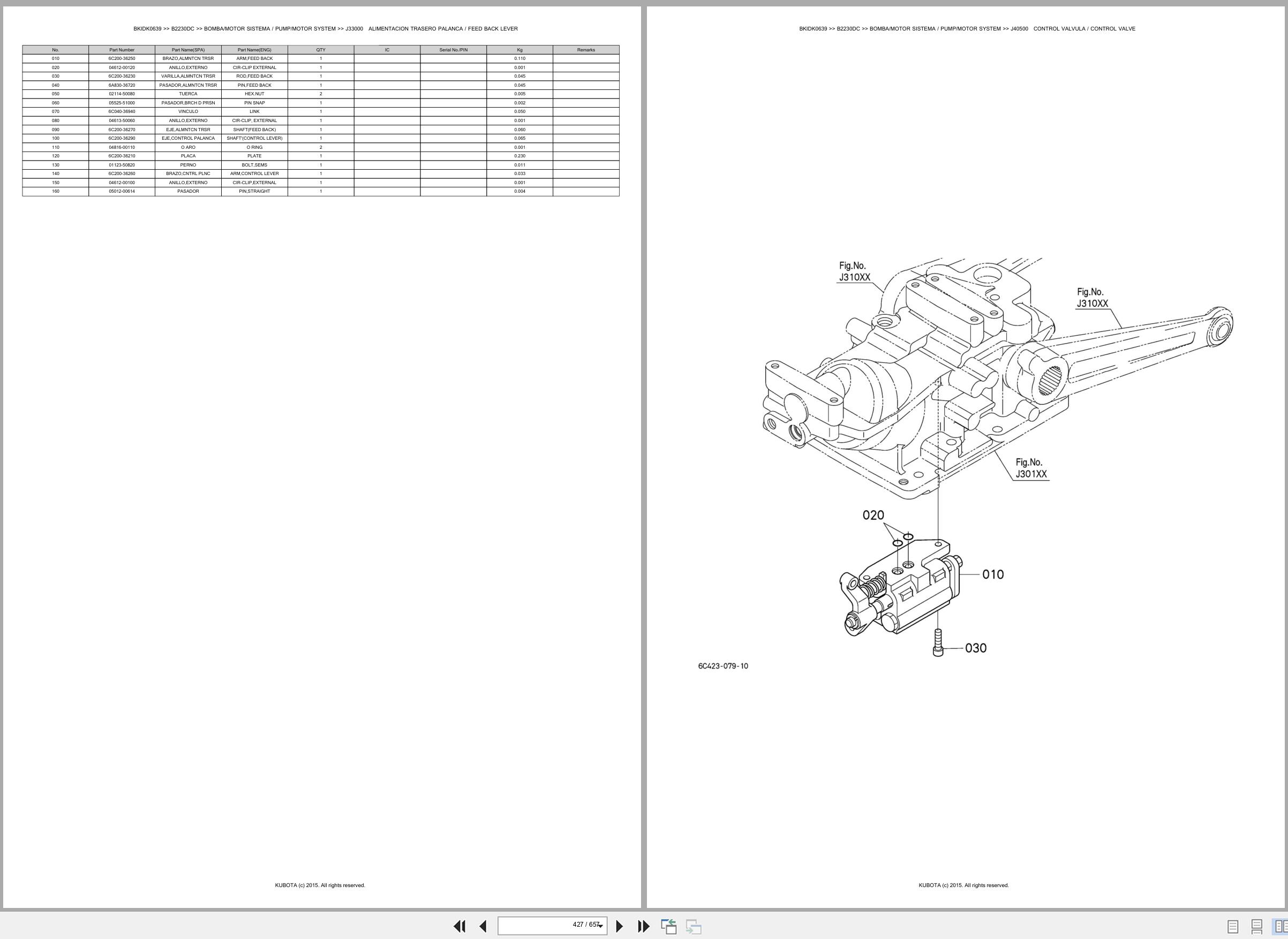 Kubota Tractor B2230DC Spare Parts Catalog EN ES (3)