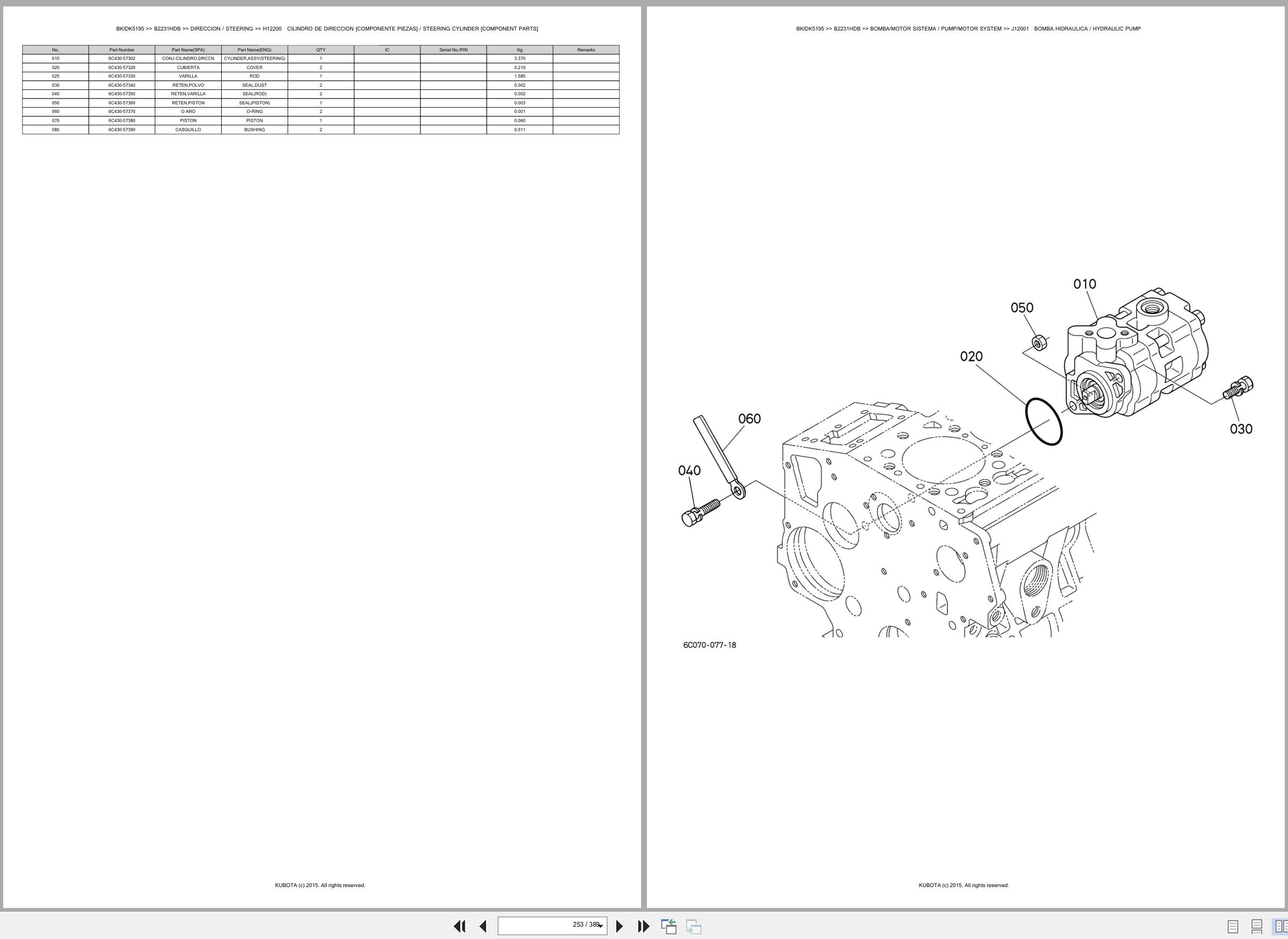 Kubota Tractor B2231HDB Spare Parts Catalog EN ES (3)
