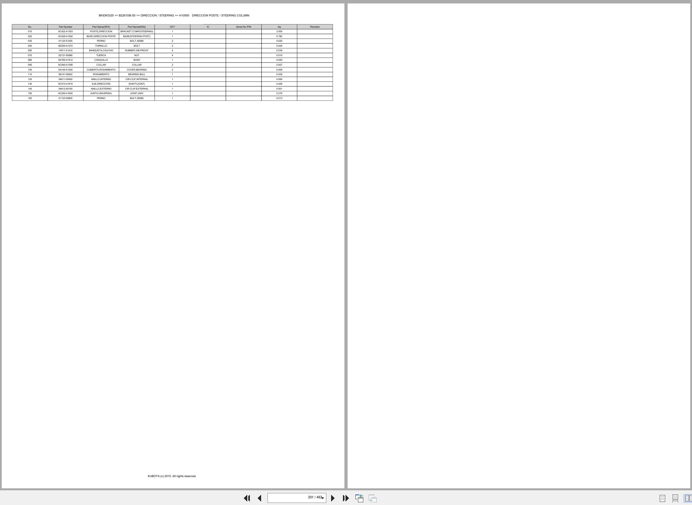 Kubota Tractor B2261DB S5 Spare Parts Catalog EN ES (3)
