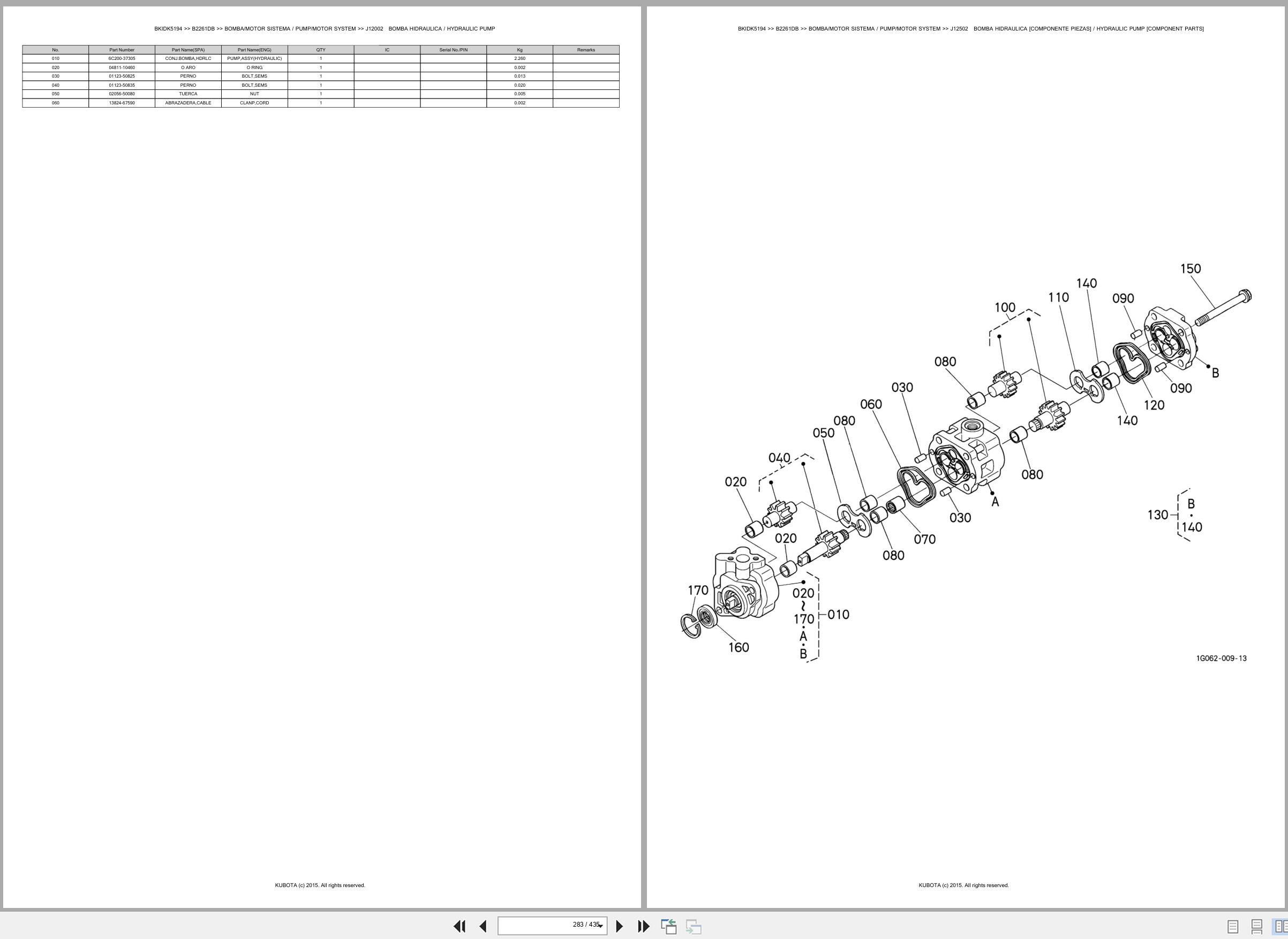Kubota Tractor B2261DB Spare Parts Catalog EN ES (3)