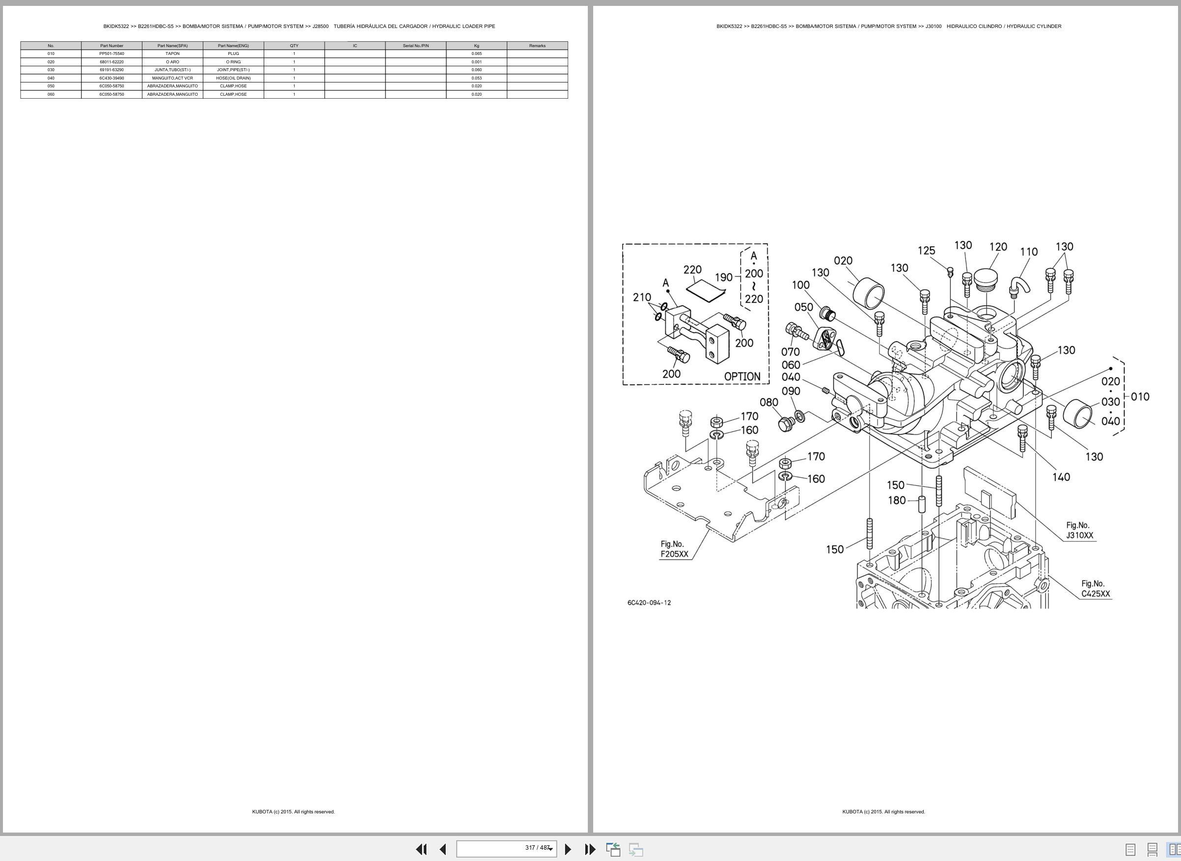 Kubota Tractor B2261HDBC S5 Spare Parts Catalog EN ES (3)