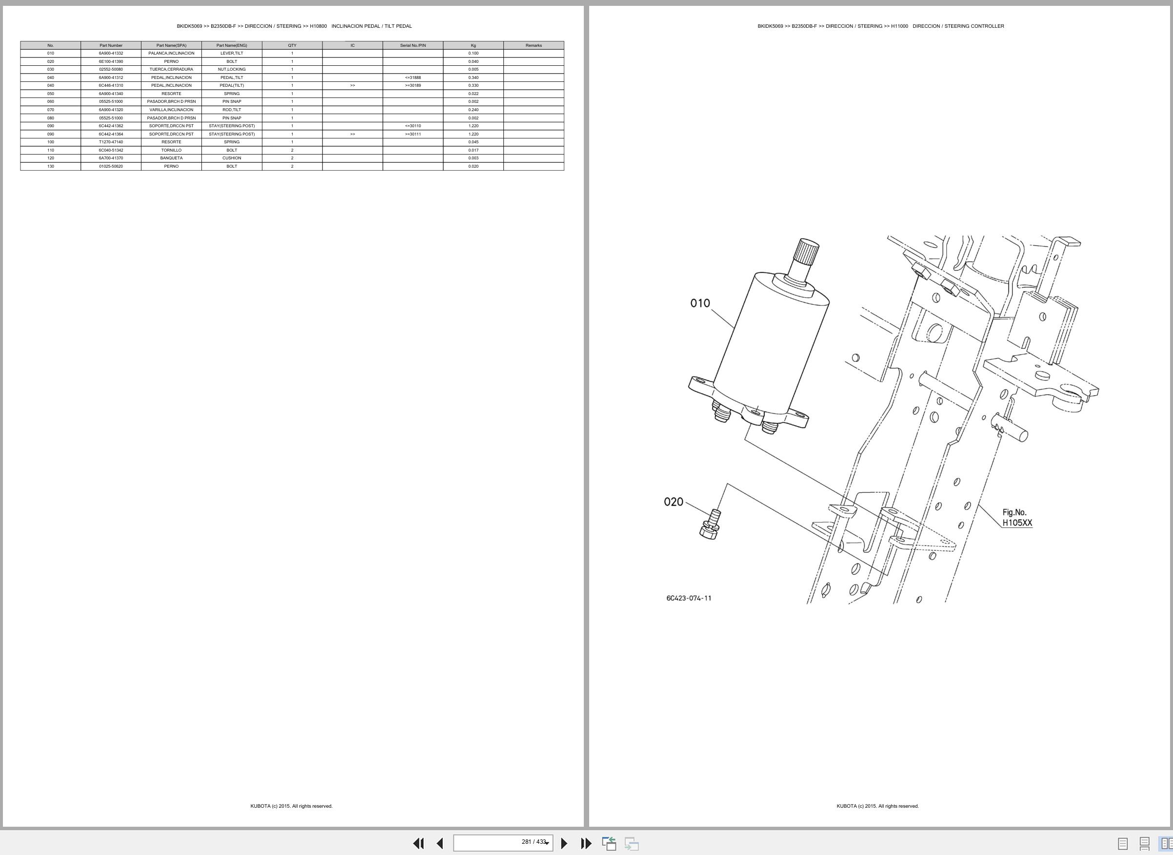 Kubota Tractor B2350DB F Spare Parts Catalog EN ES (3)