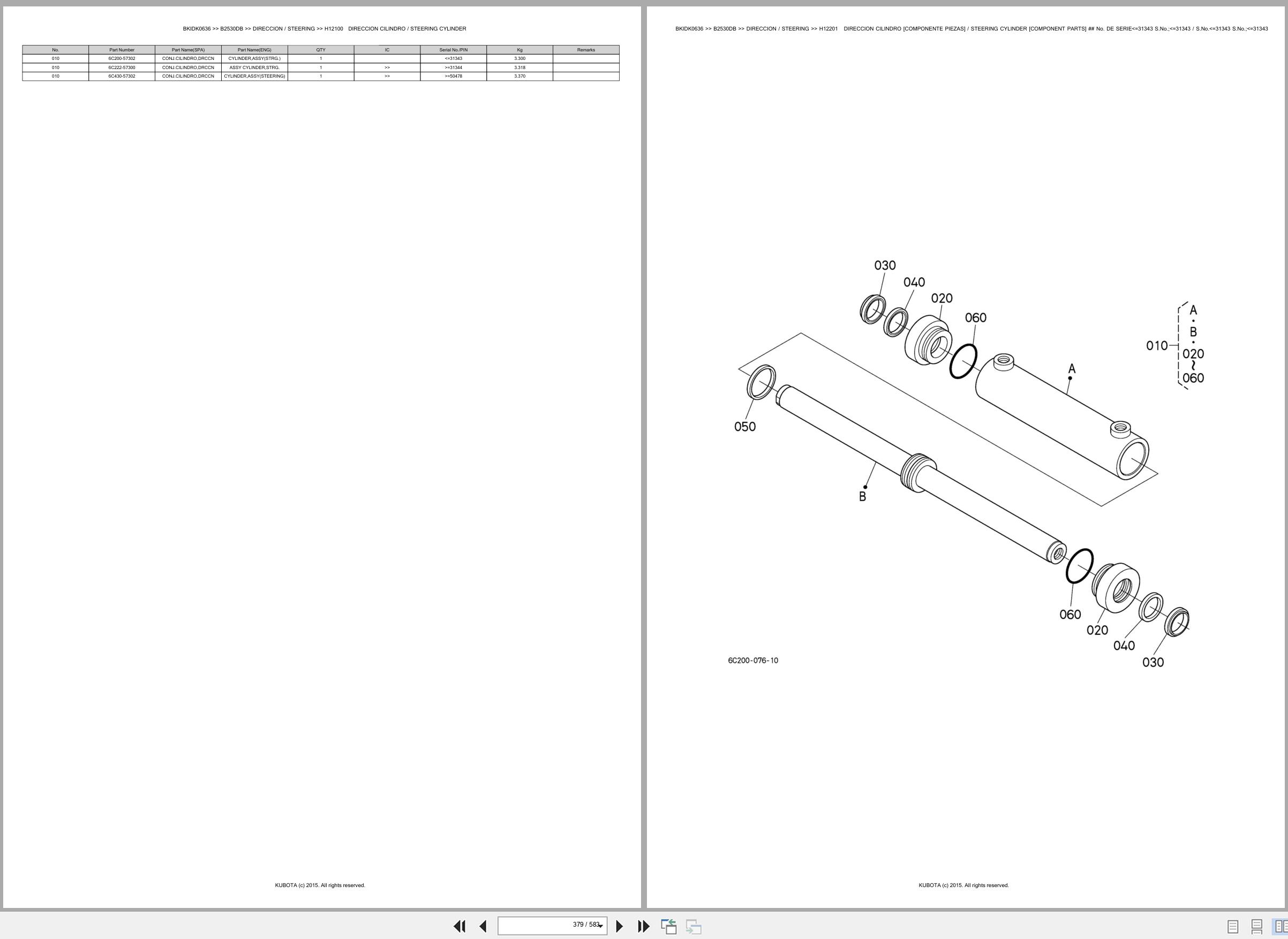 Kubota Tractor B2530DB Spare Parts Catalog EN ES (3)