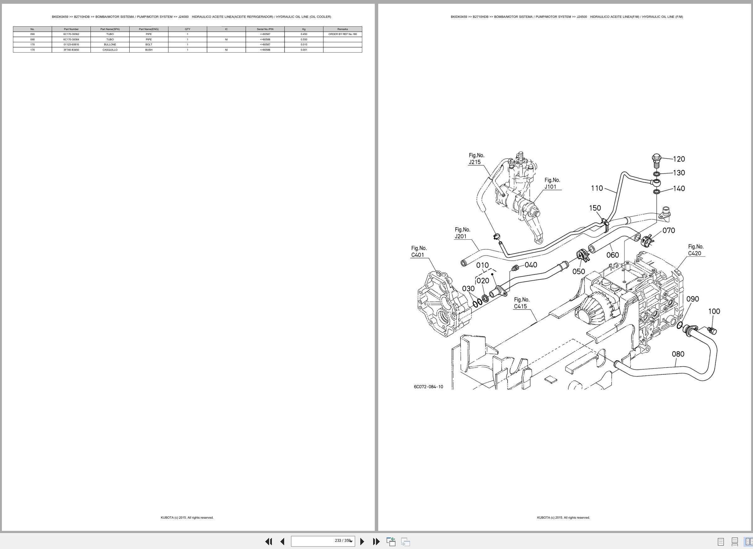 Kubota Tractor B2710HDB Spare Parts Catalog EN ES (3)