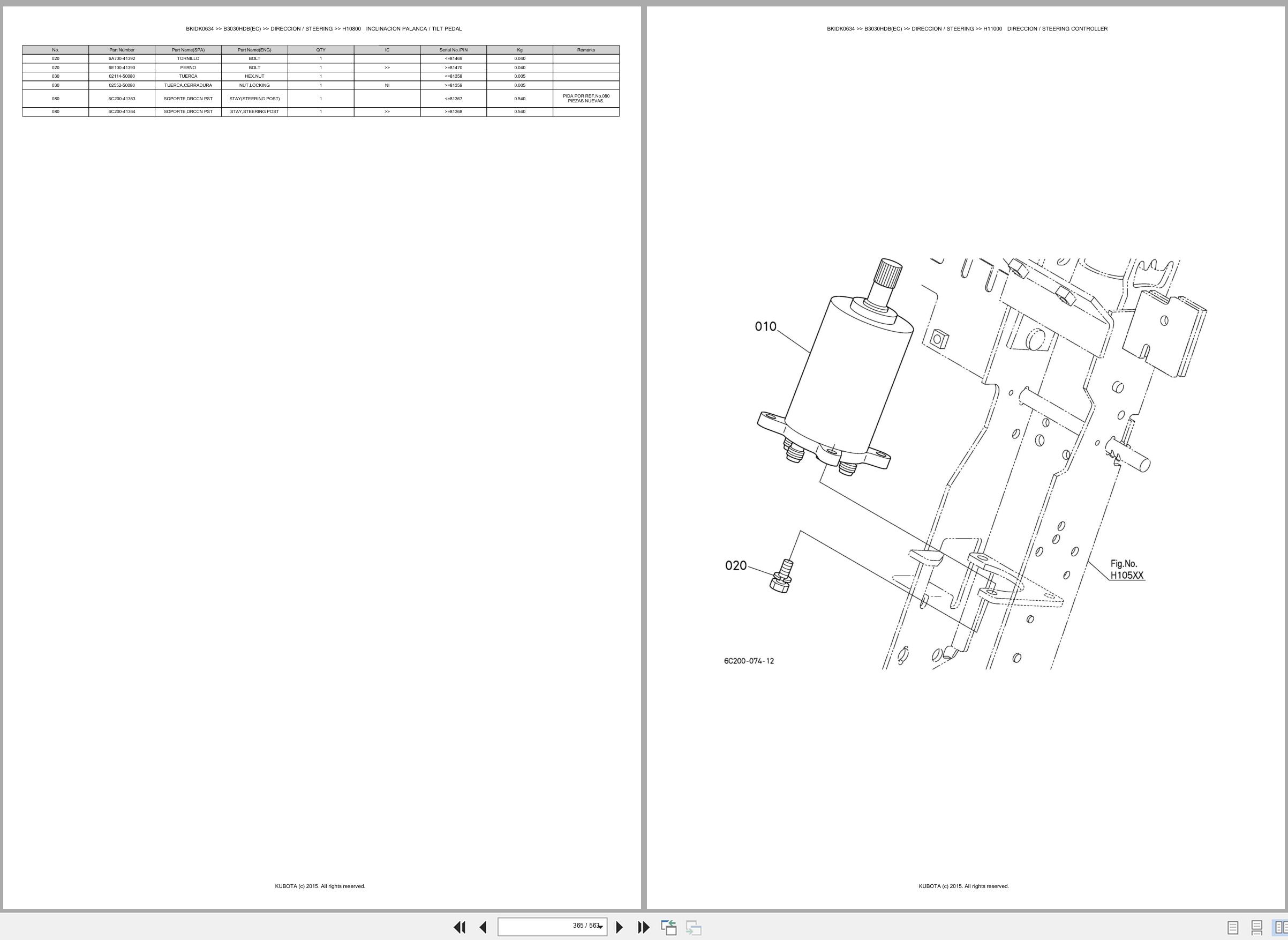 Kubota Tractor B3030HDB(EC) Spare Parts Catalog EN ES (3)
