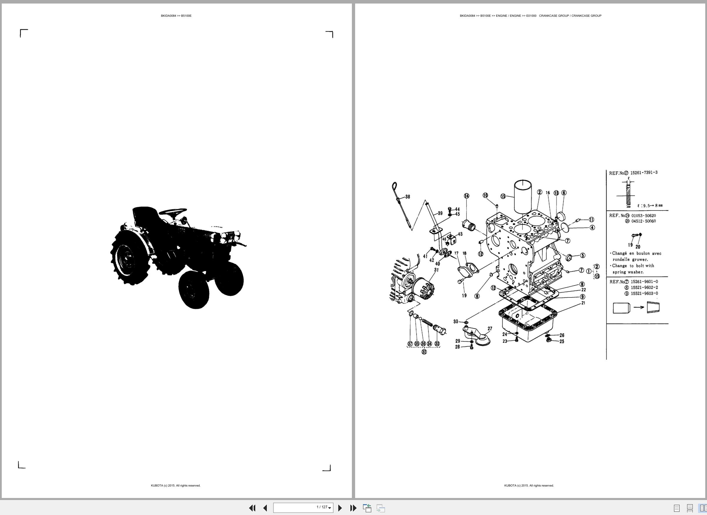 Kubota Tractor B5100E Spare Parts Catalog EN ES (1)