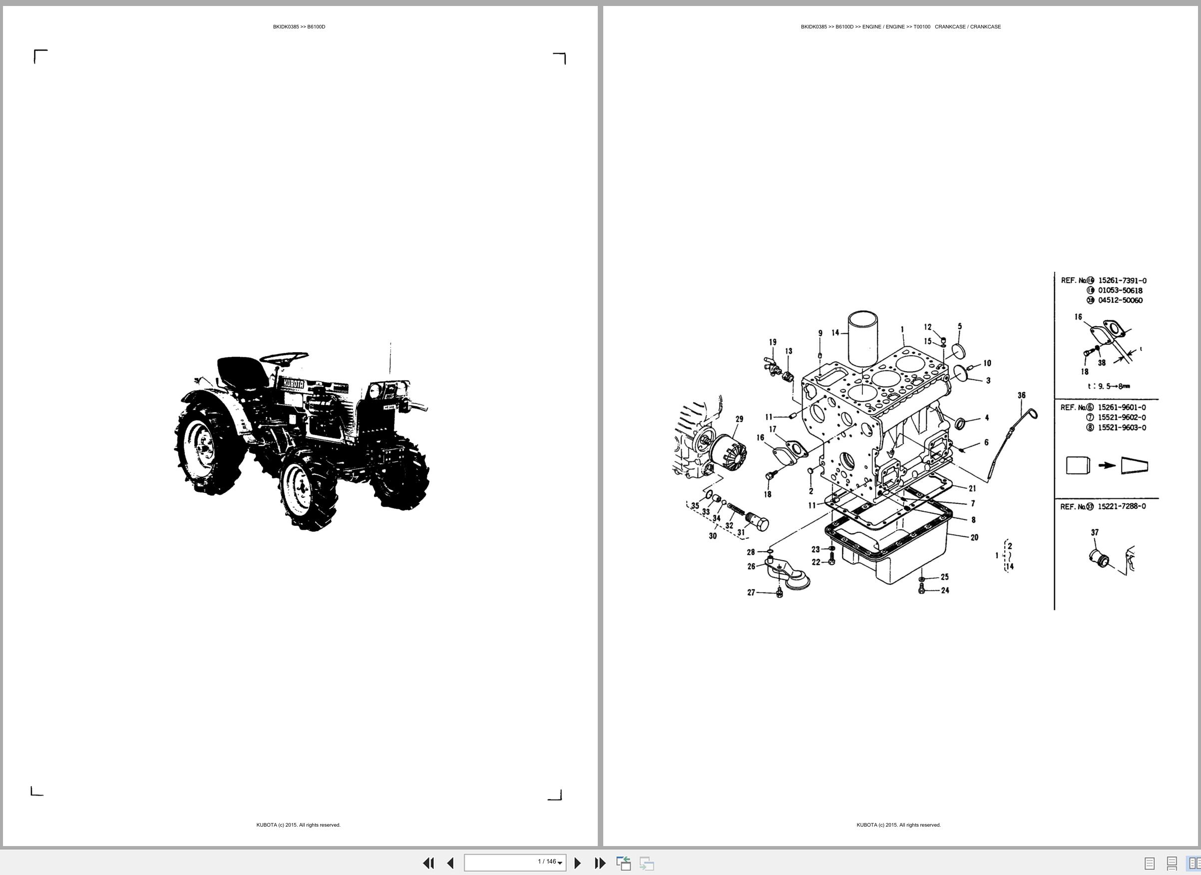 Kubota Tractor B6100D Spare Parts Catalog EN ES (1)