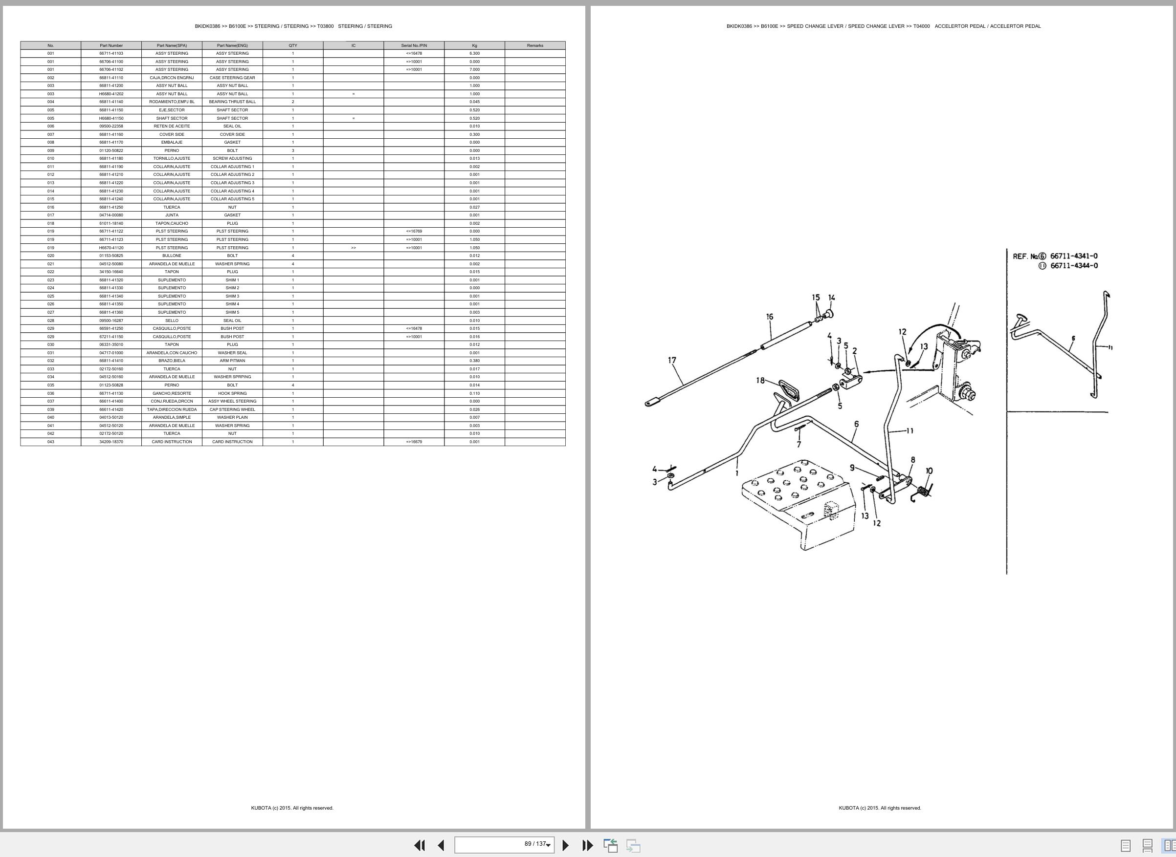 Kubota Tractor B6100E Spare Parts Catalog EN ES (3)