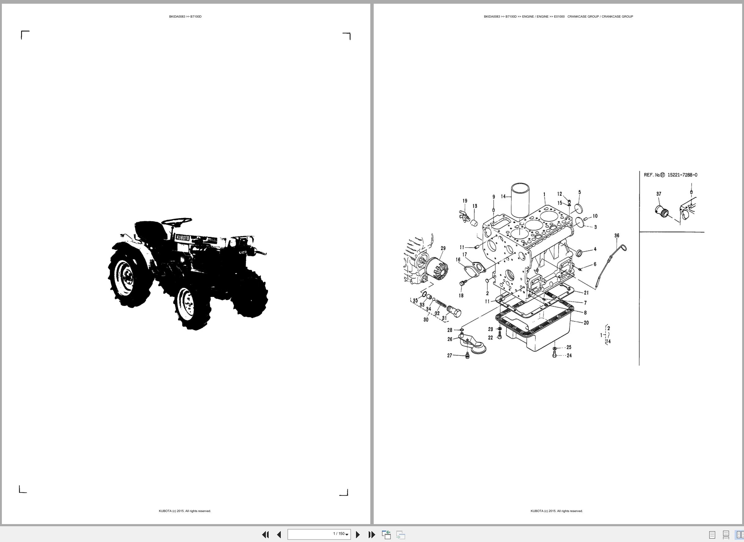 Kubota Tractor B7100D Spare Parts Catalog EN ES (1)