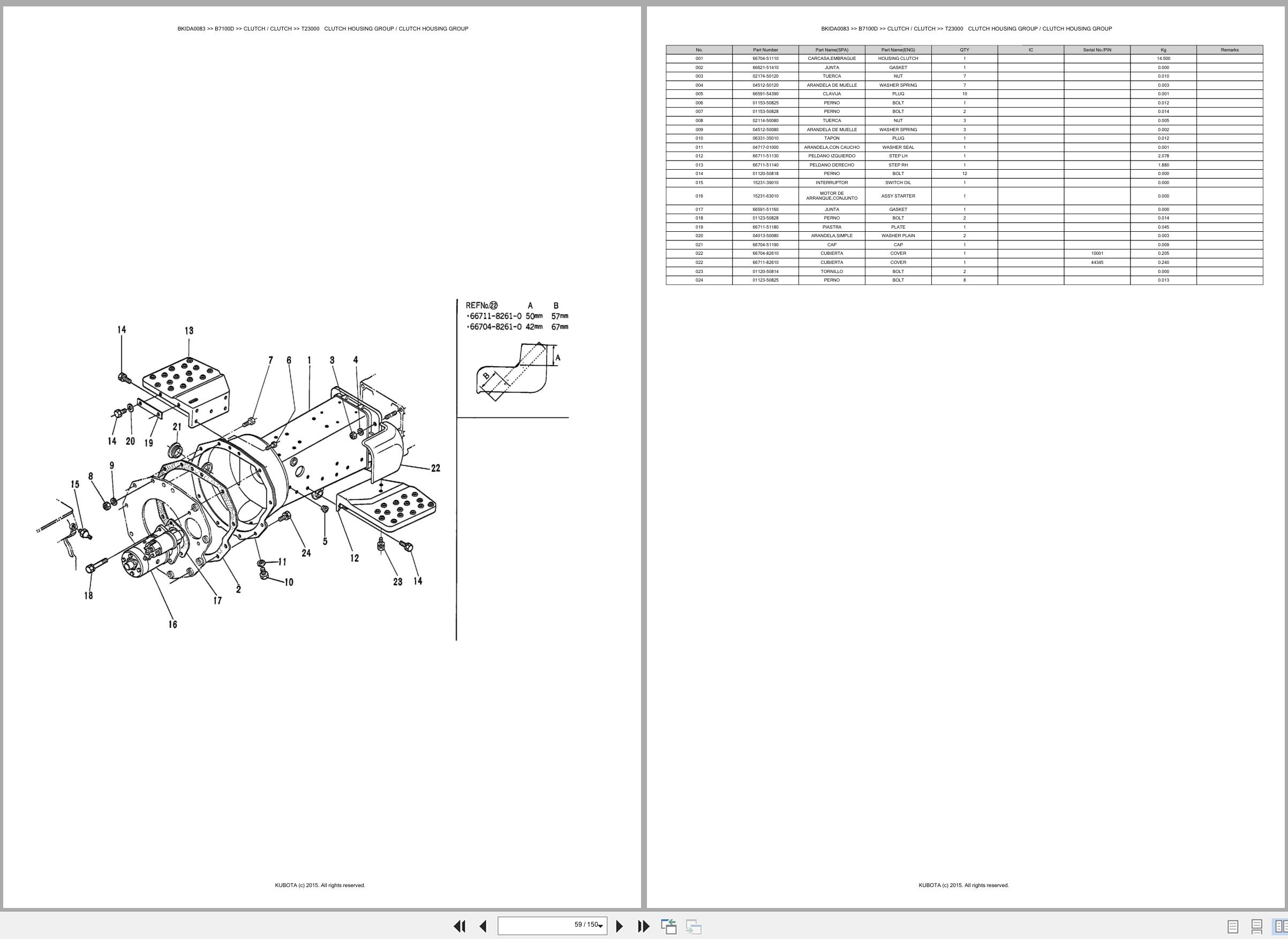 Kubota Tractor B7100D Spare Parts Catalog EN ES (2)