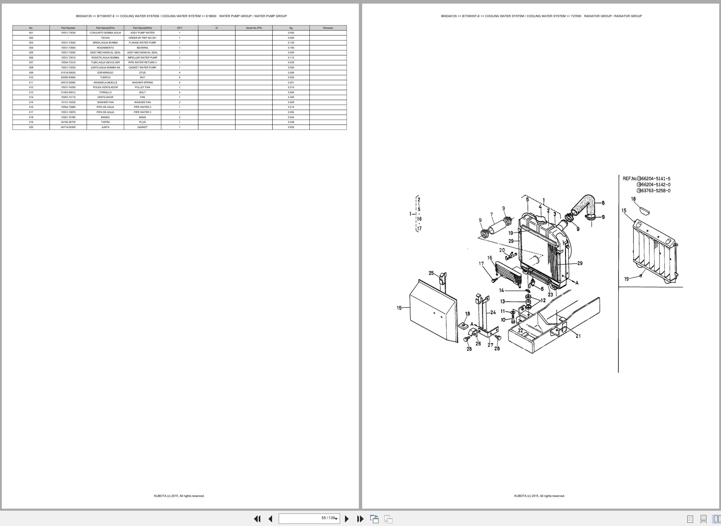 Kubota Tractor B7100HST E Spare Parts Catalog EN ES (2)
