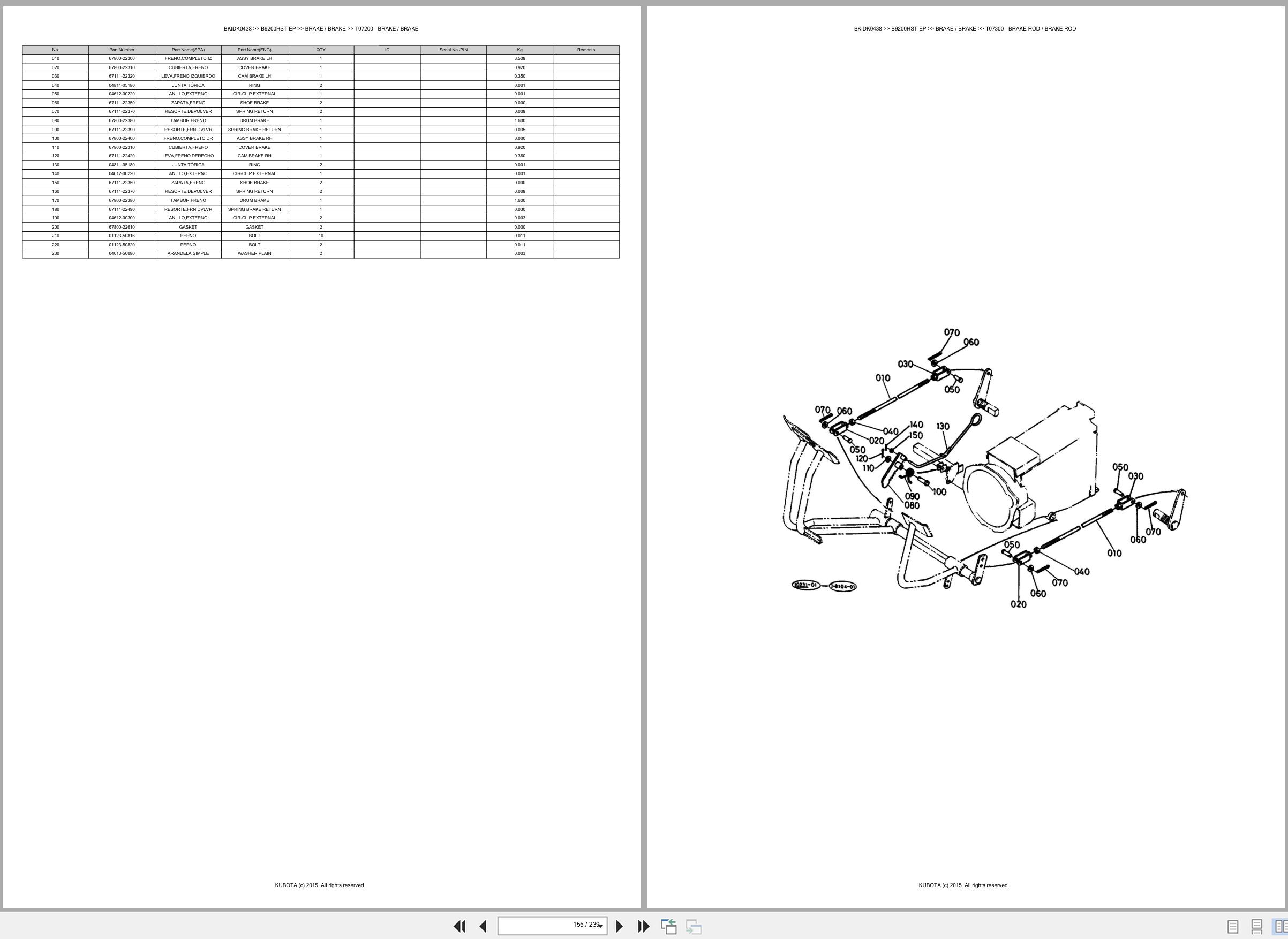 Kubota Tractor B9200HST EP Spare Parts Catalog EN ES (3)