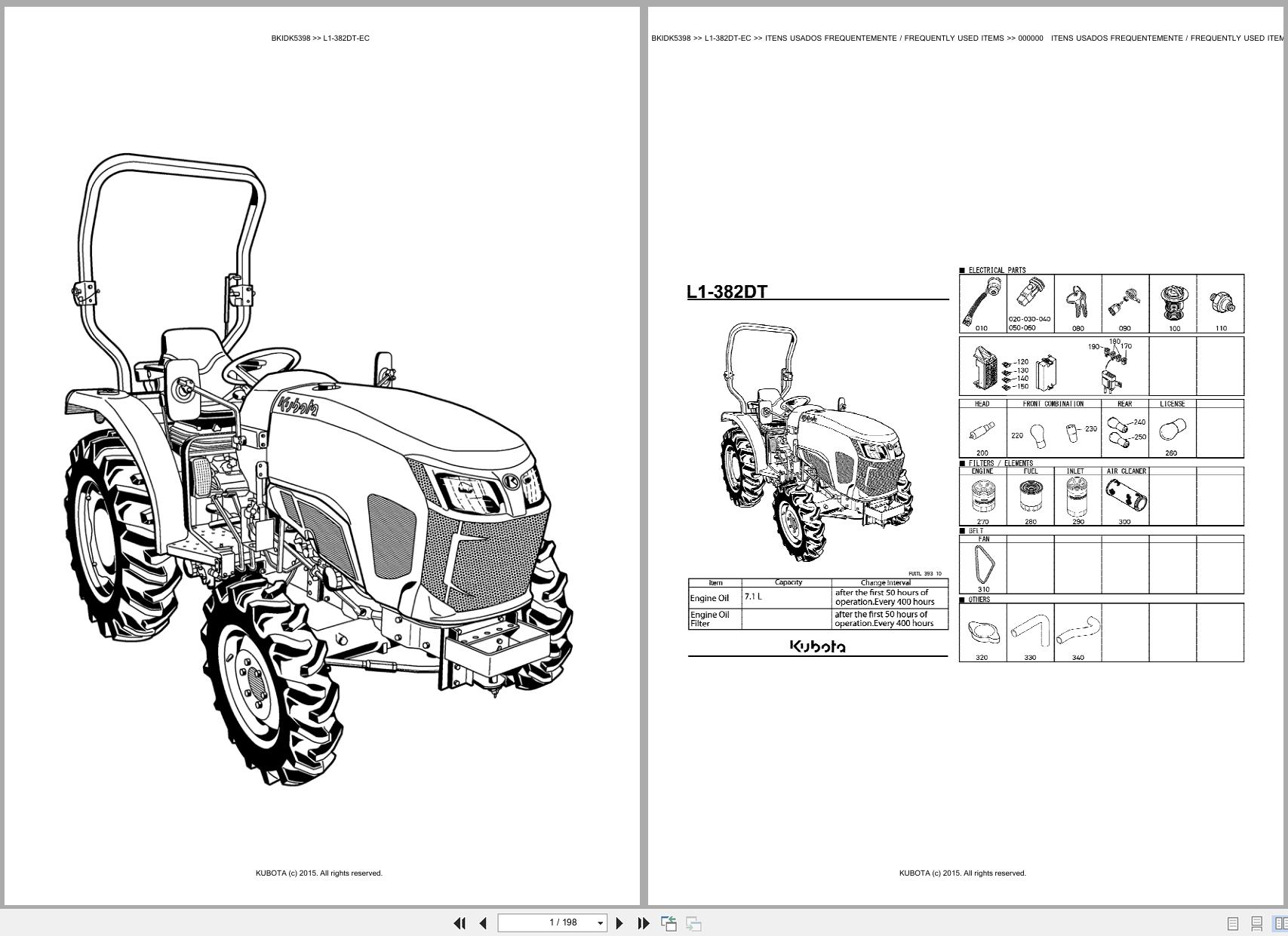 Kubota Tractor L1 382DT EC Spare Parts Catalog EN PT (1)
