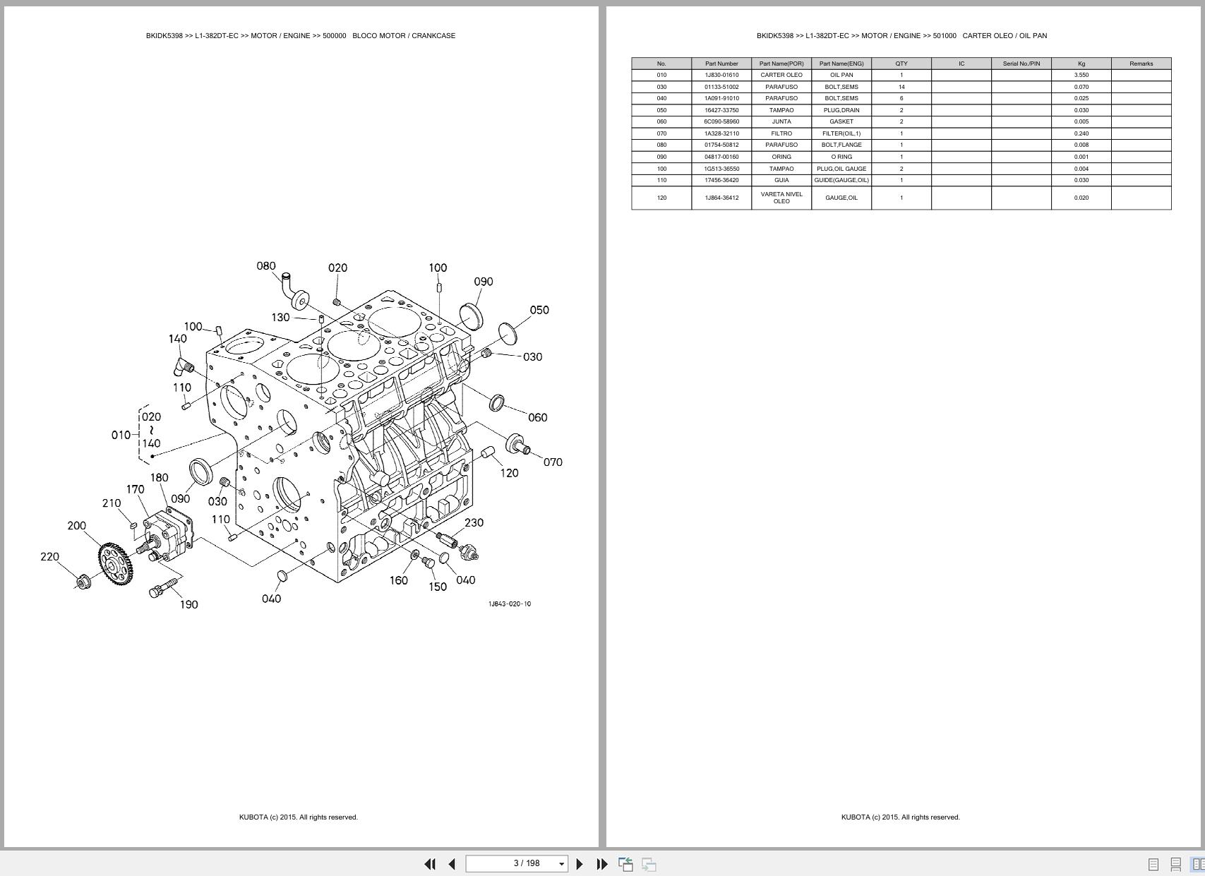 Kubota Tractor L1 382DT EC Spare Parts Catalog EN PT (3)