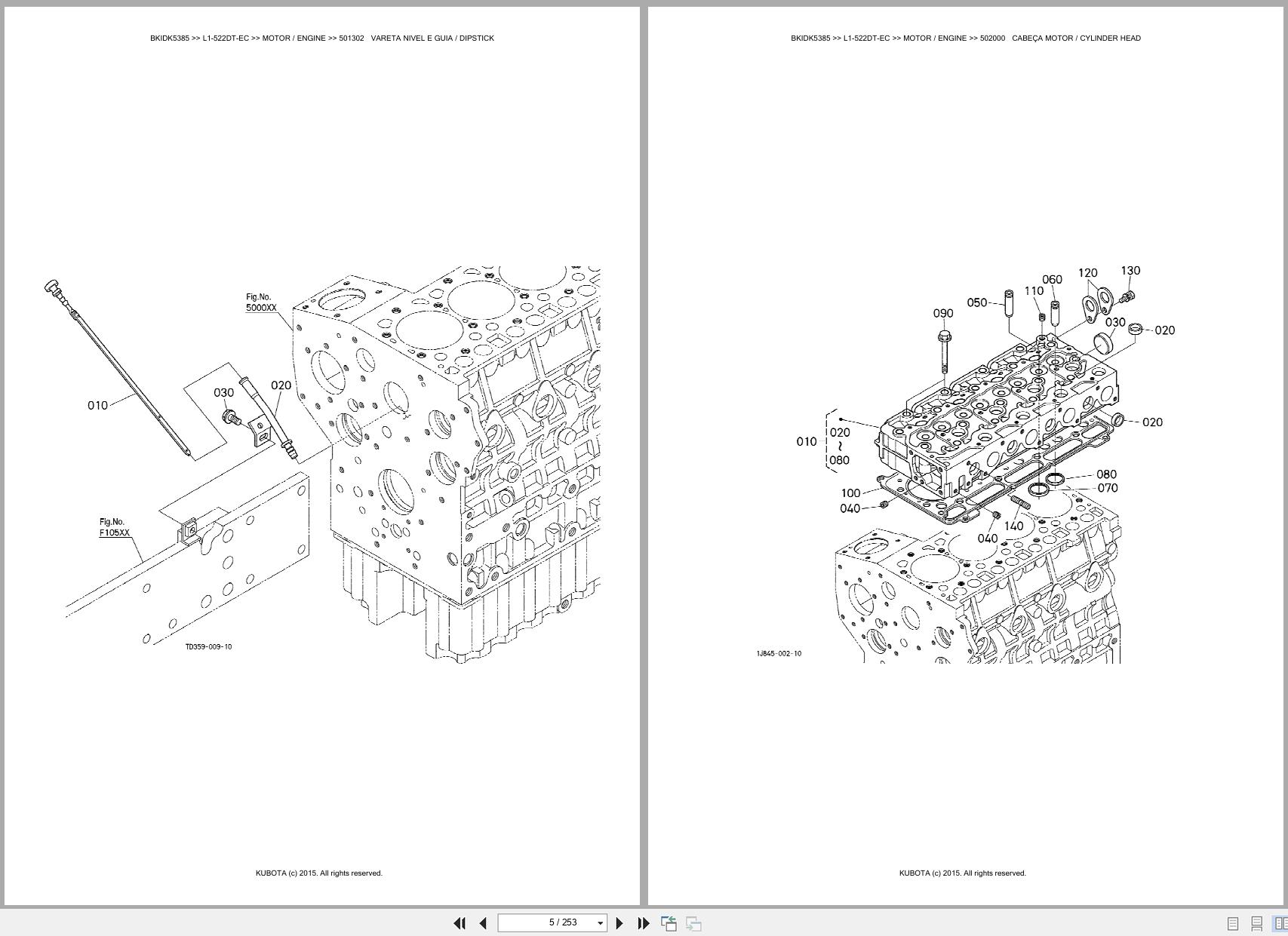 Kubota Tractor L1 522DT EC Spare Parts Catalog EN PT (3)