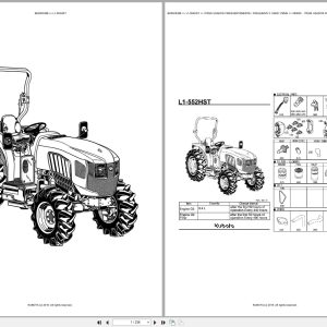 Kubota Tractor L1 552HST Spare Parts Catalog EN PT (1)