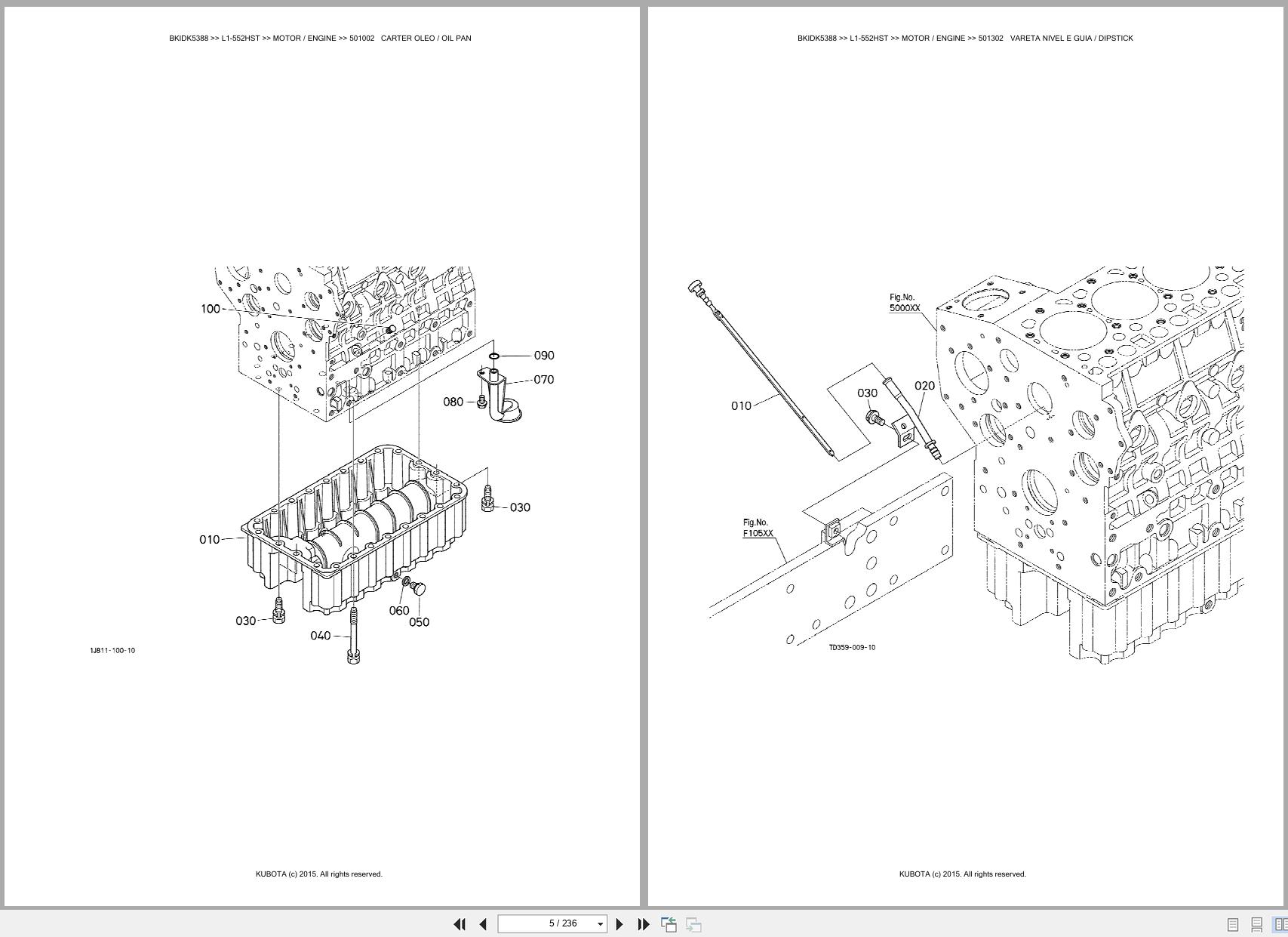 Kubota Tractor L1 552HST Spare Parts Catalog EN PT (3)