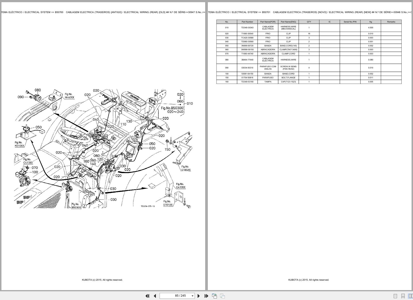 Kubota Tractor L1421DT Spare Parts Catalog EN PT (2)
