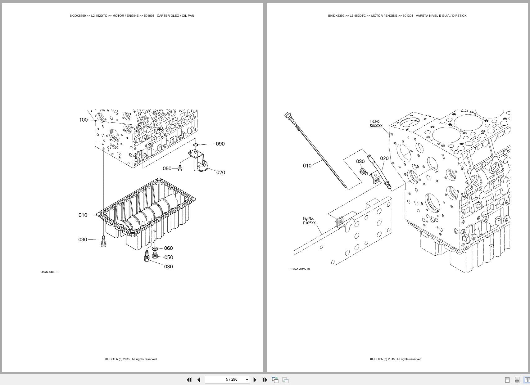 Kubota Tractor L2 452DTC Spare Parts Catalog EN PT (3)