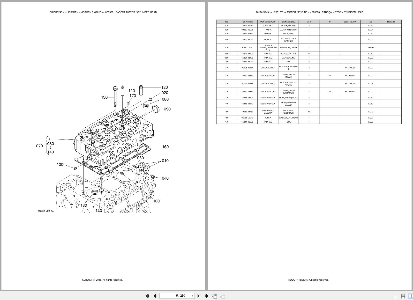 Kubota Tractor L2351DT Spare Parts Catalog EN PT (3)