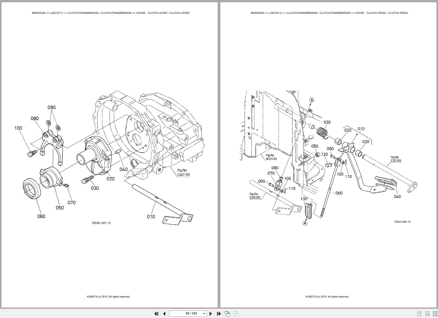 Kubota Tractor L2421DT C Spare Parts Catalog EN PT (2)