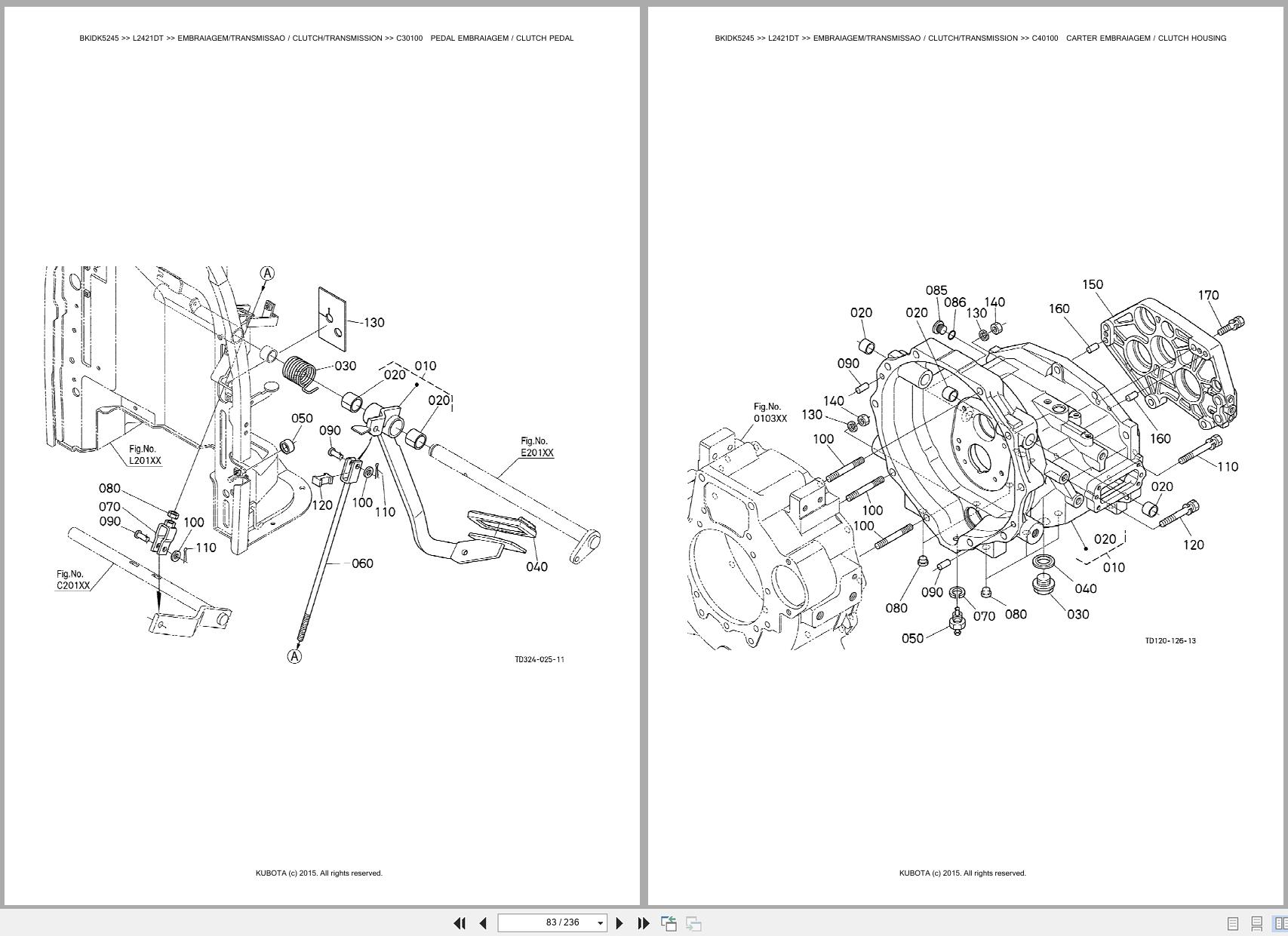 Kubota Tractor L2421DT Spare Parts Catalog EN PT (2)