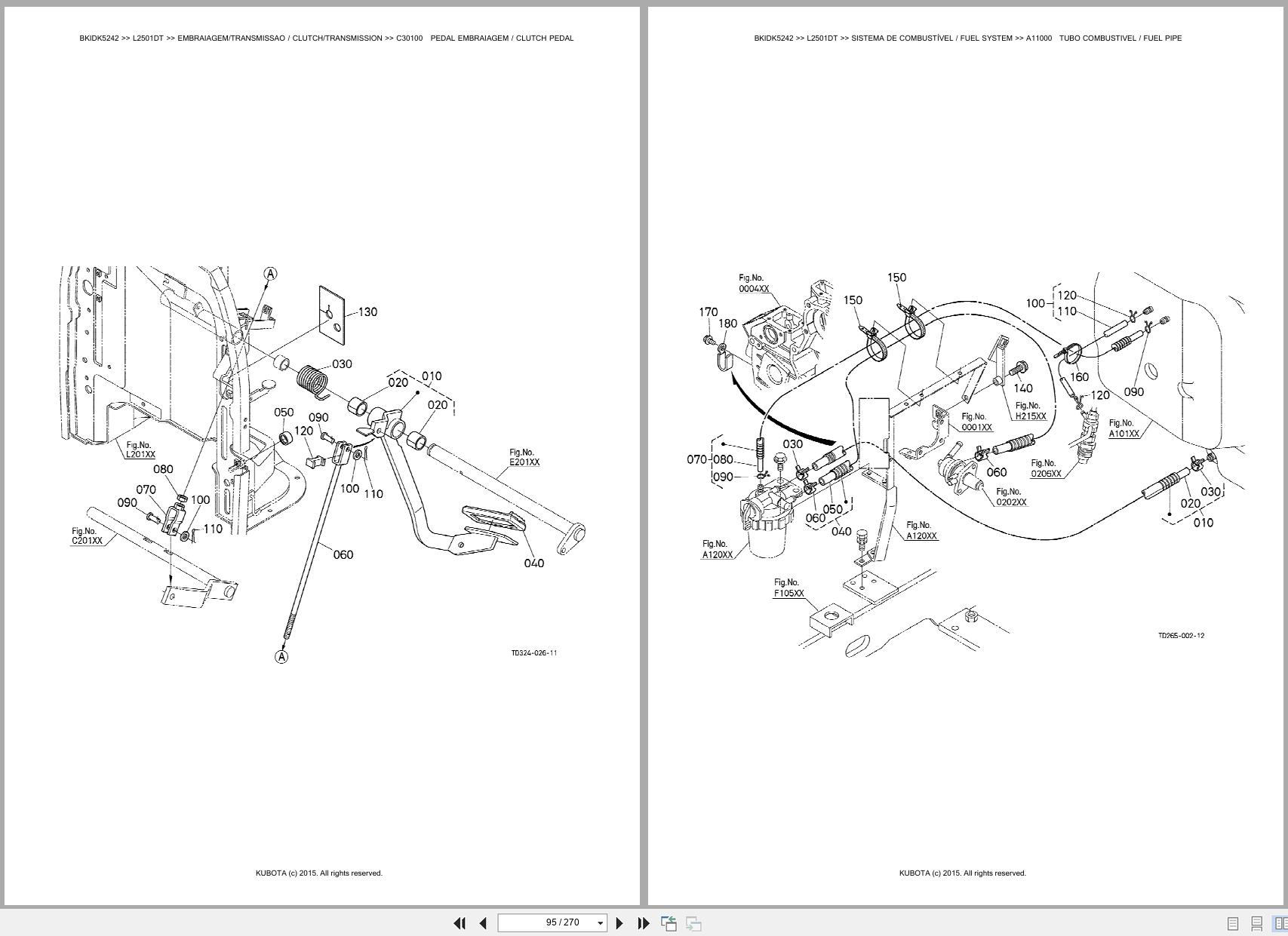 Kubota Tractor L2501DT Spare Parts Catalog EN PT (2)