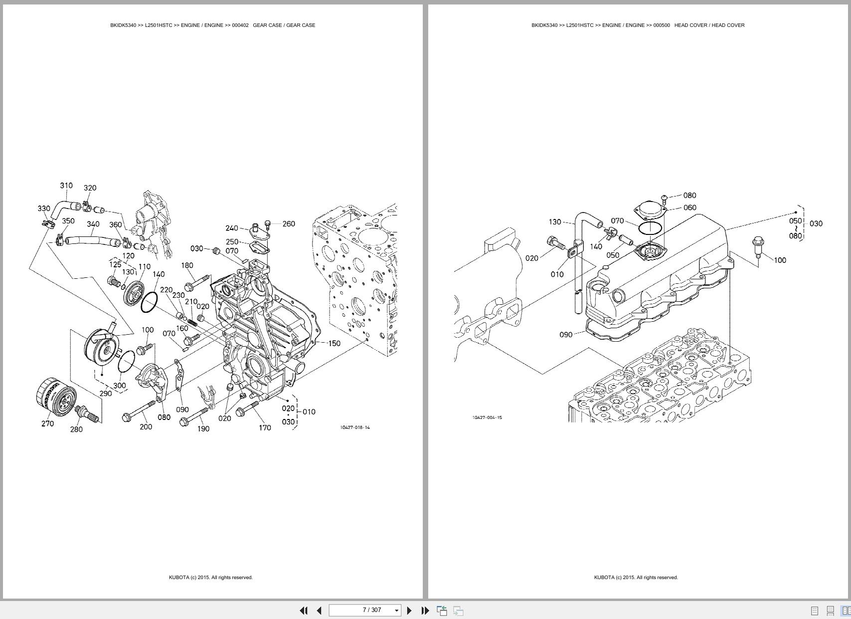 Kubota Tractor L2501HSTC Spare Parts Catalog EN PT (3)