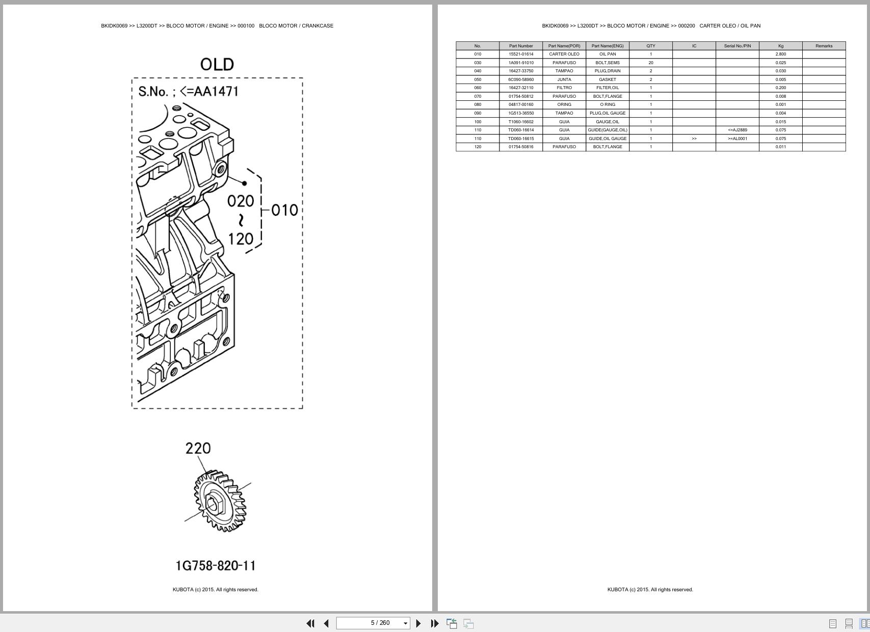 Kubota Tractor L3200DT Spare Parts Catalog EN PT (3)