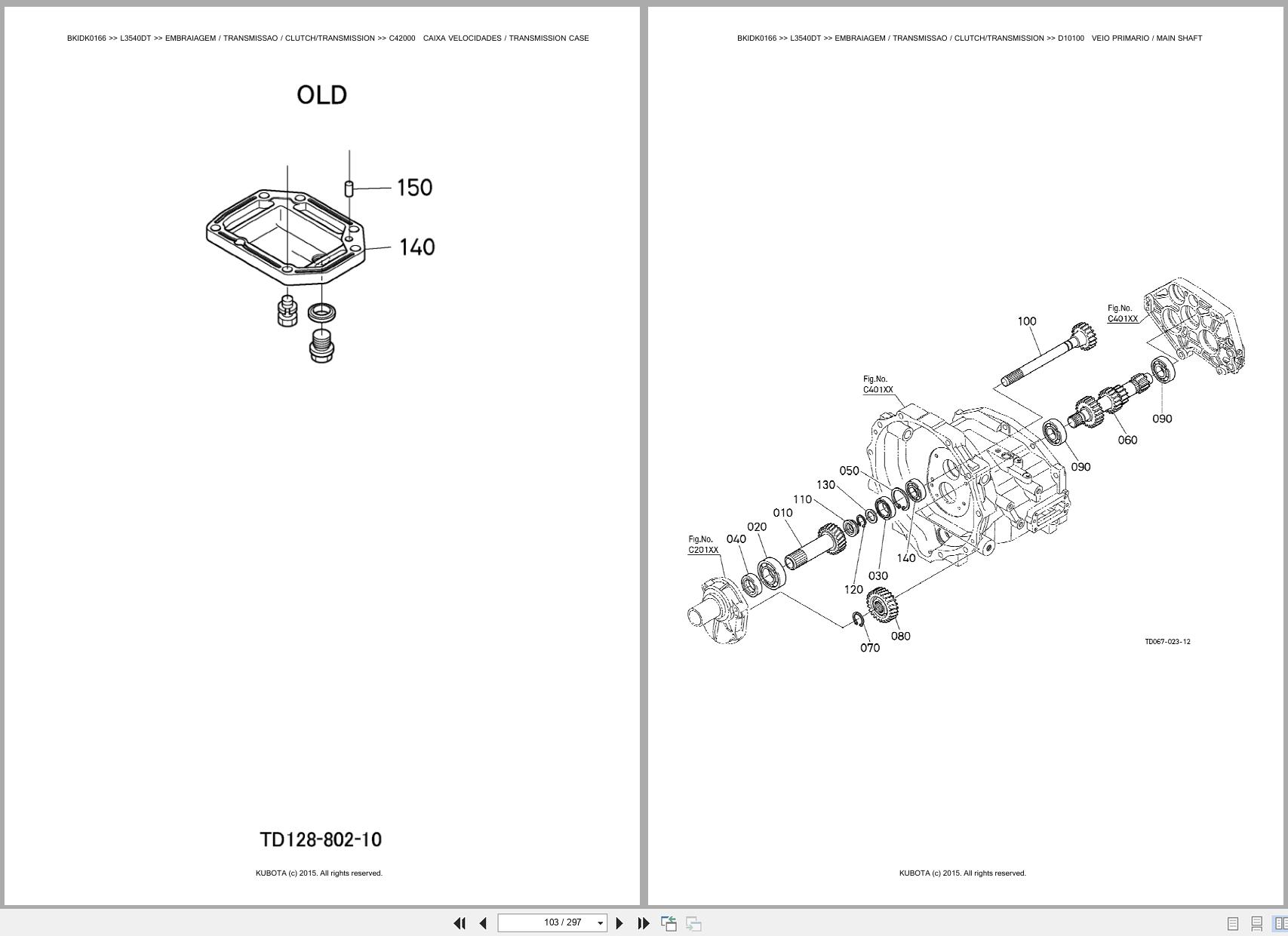 Kubota Tractor L3540DT Spare Parts Catalog EN PT (2)