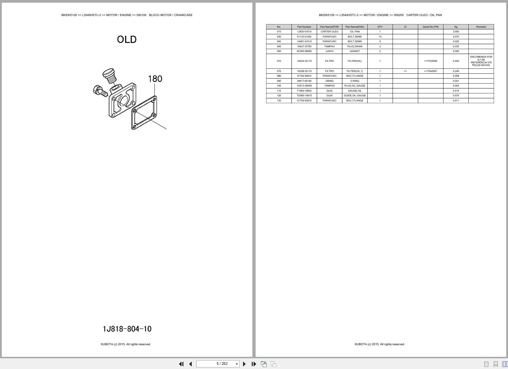 Kubota Tractor L3540HSTC 2 Spare Parts Catalog EN PT (3)