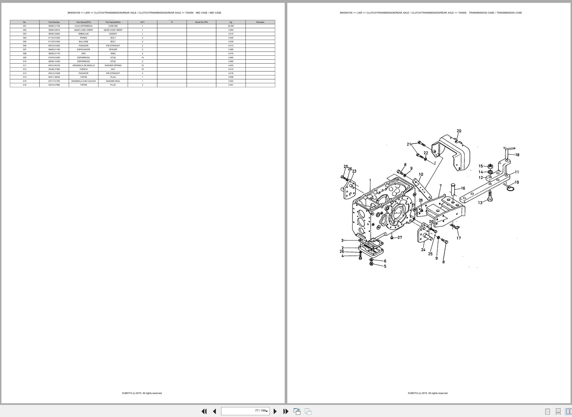 Kubota Tractor L405 Spare Parts Catalog EN ES (2)