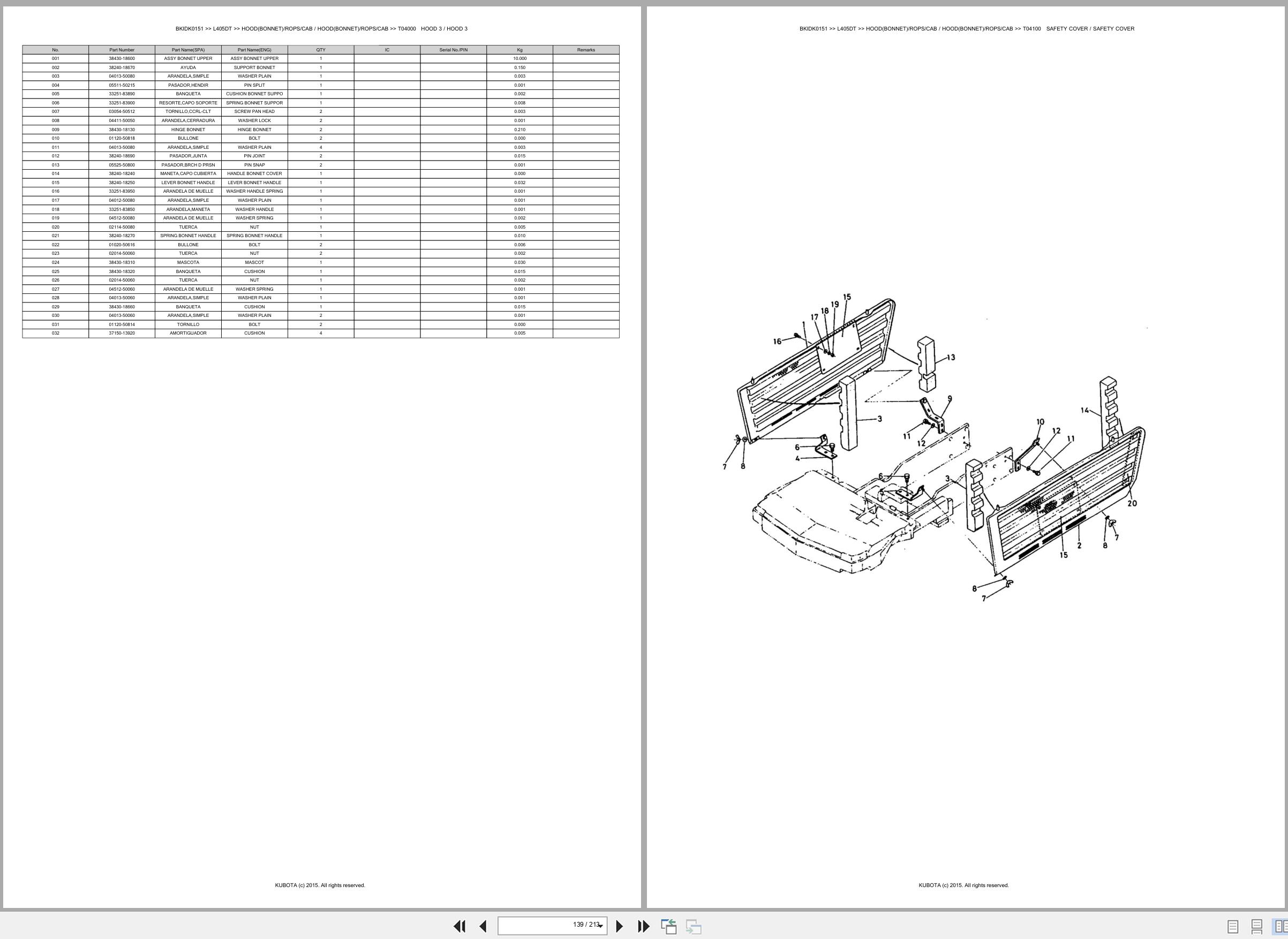Kubota Tractor L405DT Spare Parts Catalog EN ES (3)