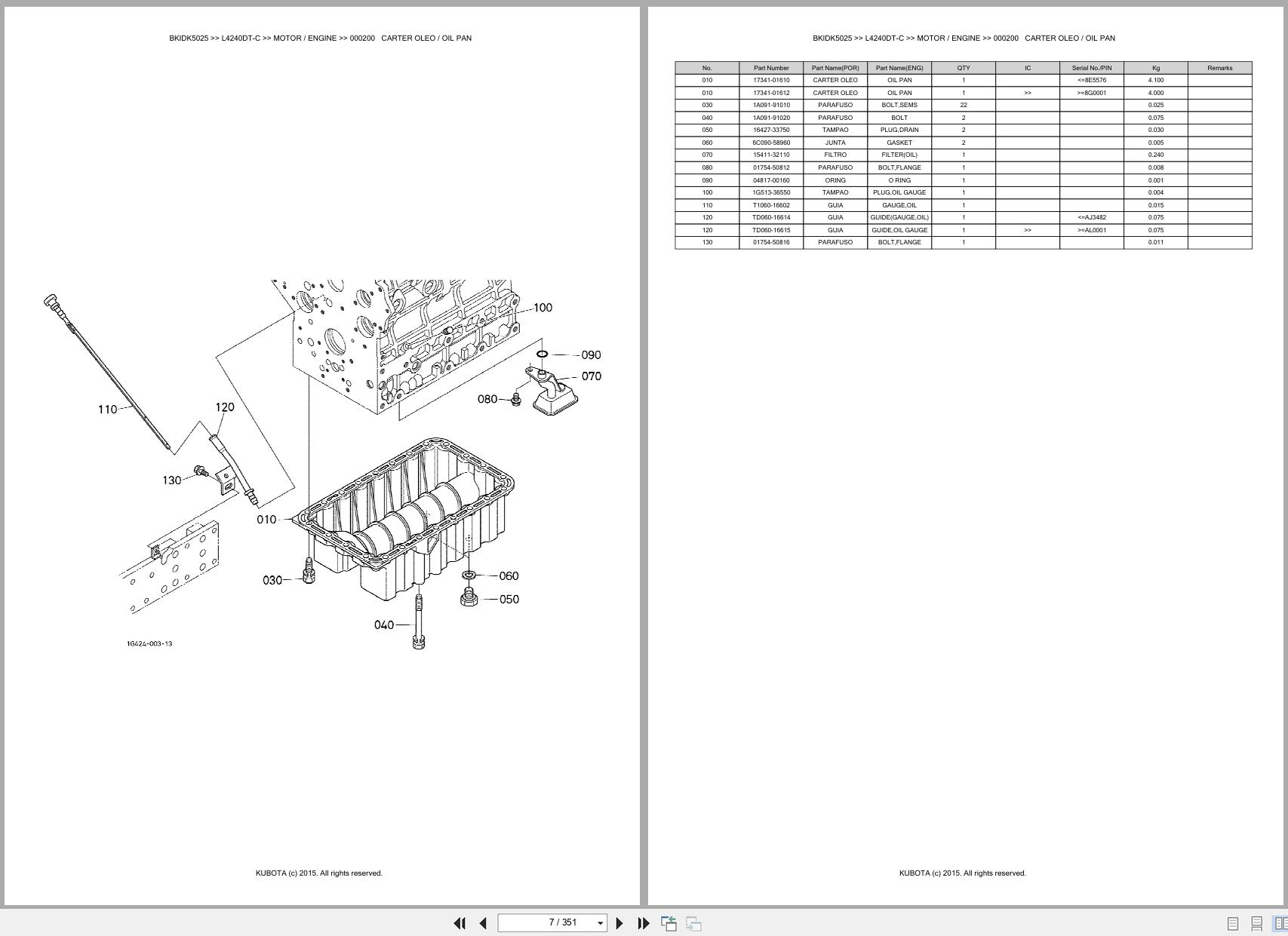 Kubota Tractor L4240DT C Spare Parts Catalog EN PT (3)