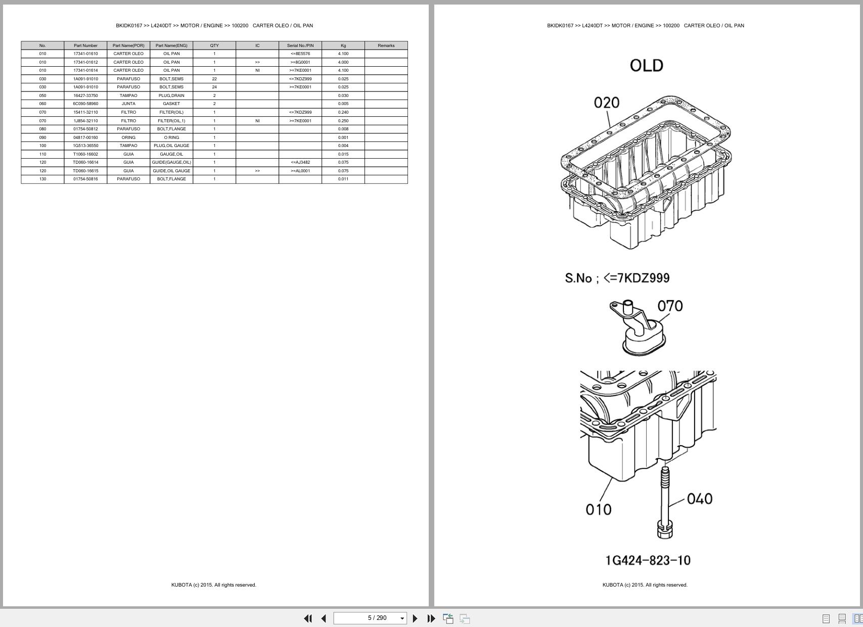 Kubota Tractor L4240DT Spare Parts Catalog EN PT (3)