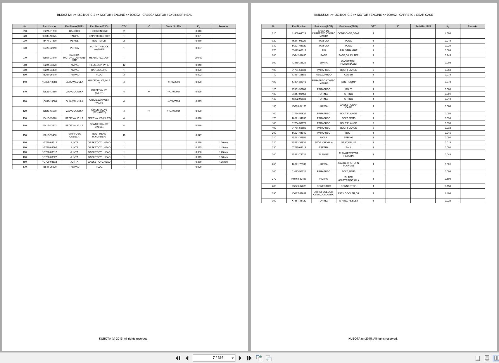 Kubota Tractor L5040DT C 2 Spare Parts Catalog EN PT (3)