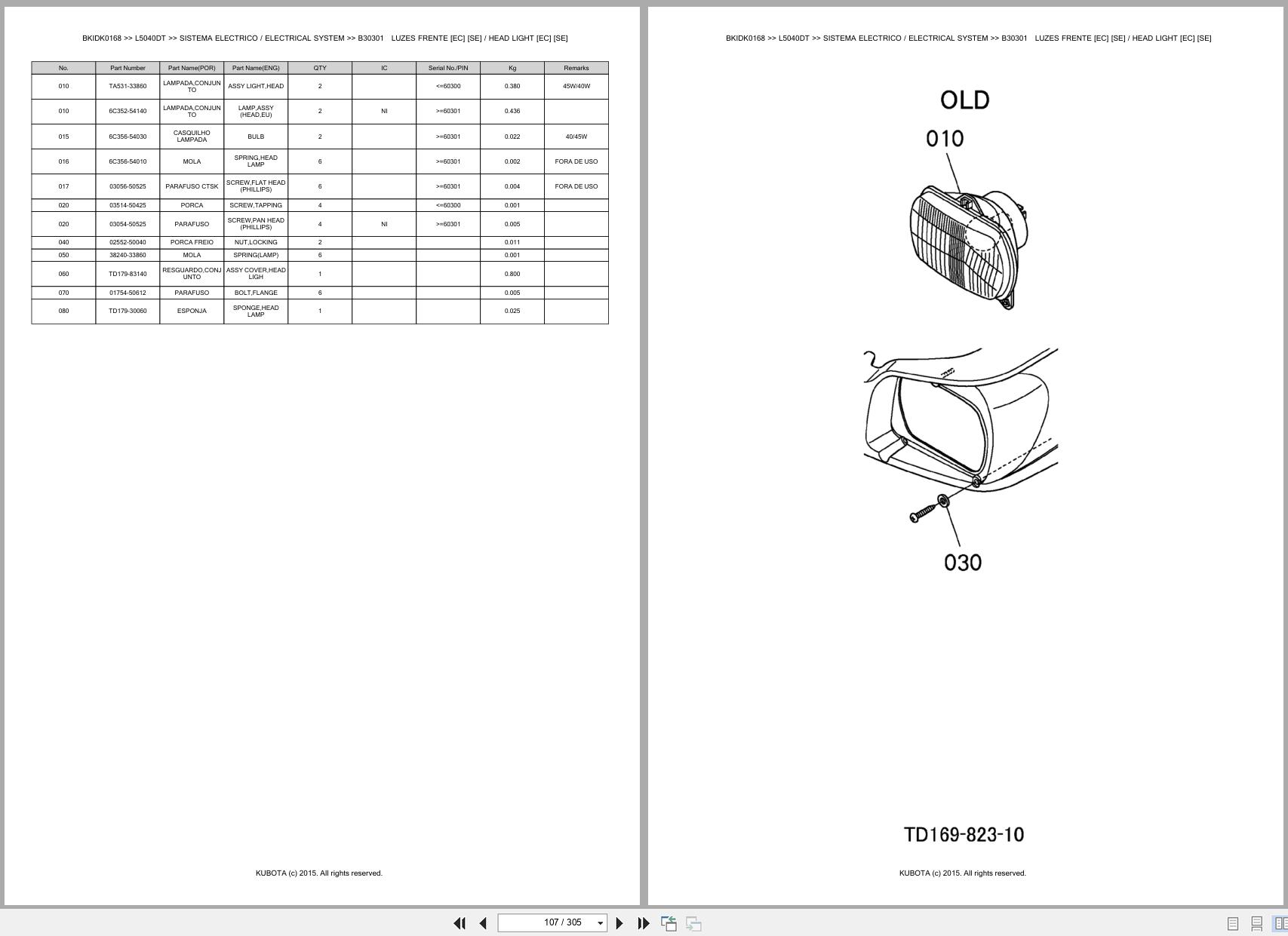 Kubota Tractor L5040DT Spare Parts Catalog EN PT (2)