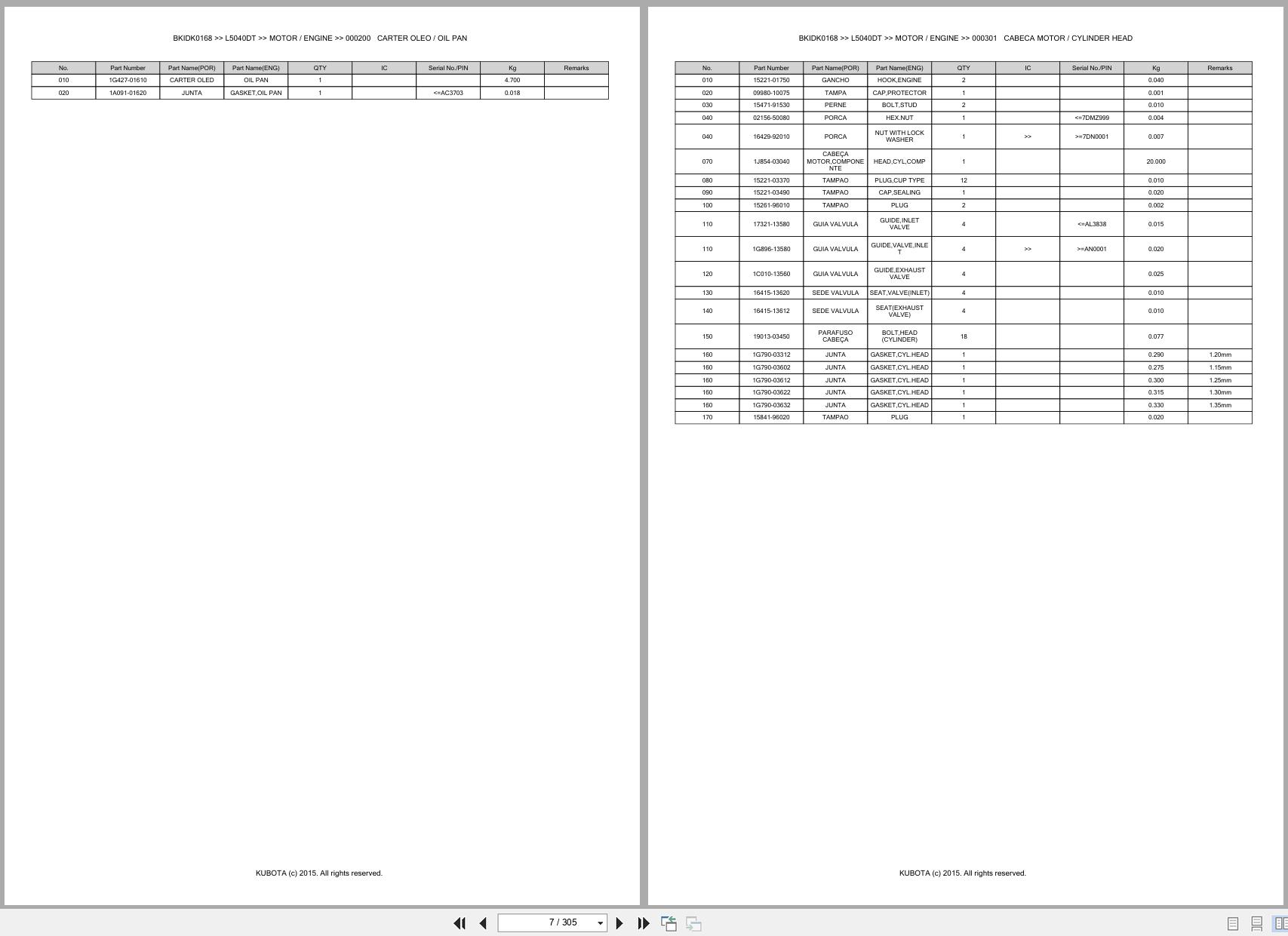 Kubota Tractor L5040DT Spare Parts Catalog EN PT (3)